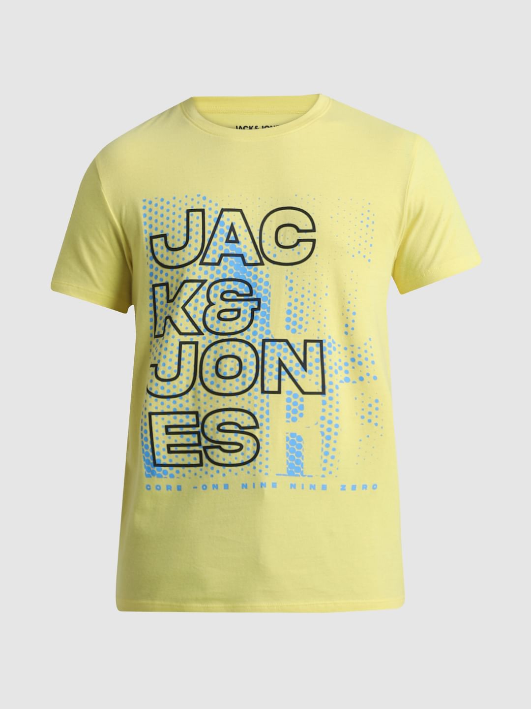 Yellow Graphic Print Crew Neck T-shirt