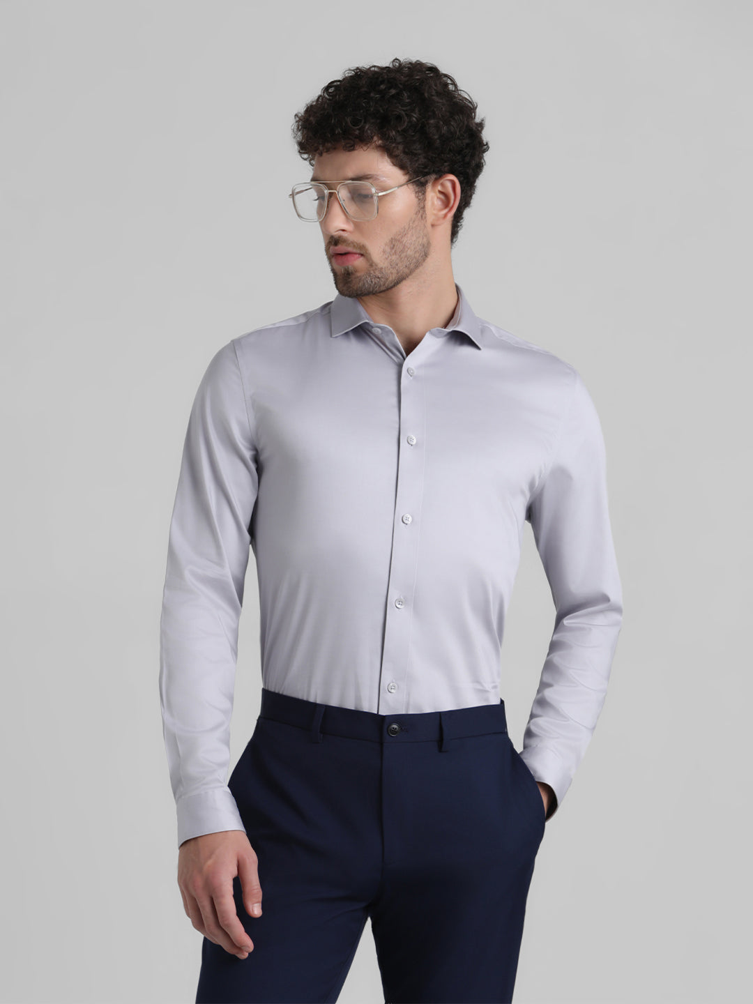 Lilac Slim Fit Formal Shirt