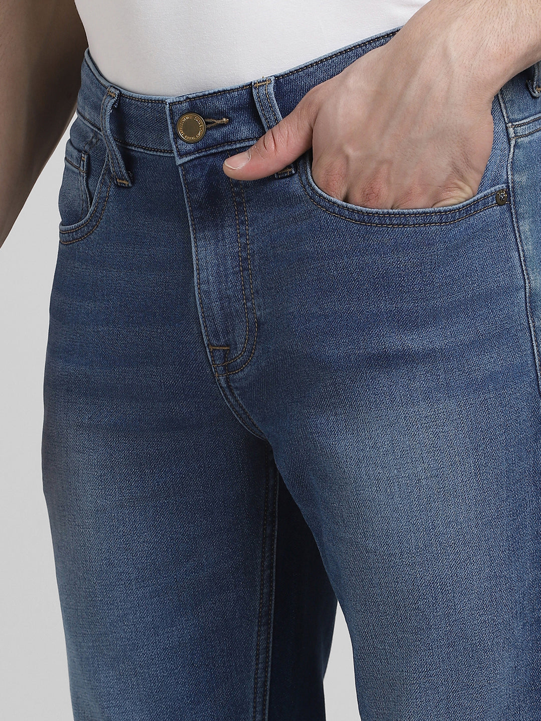 Blue 5 Pocket Glenn Slim Fit Jeans