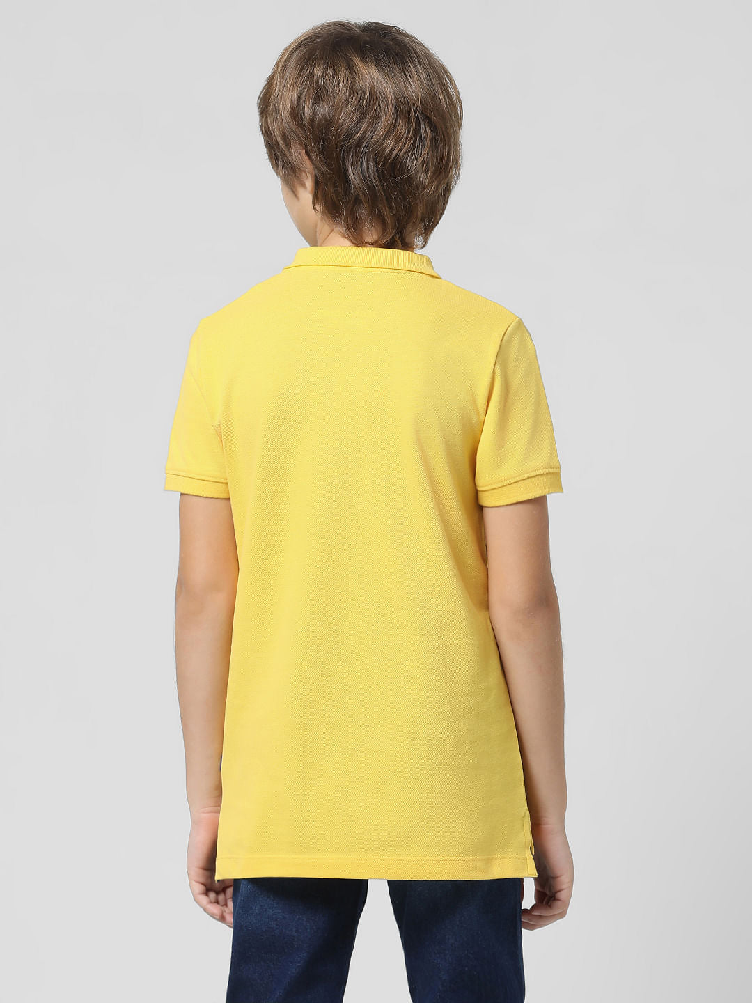 Yellow Tape Detail Polo T-shirt