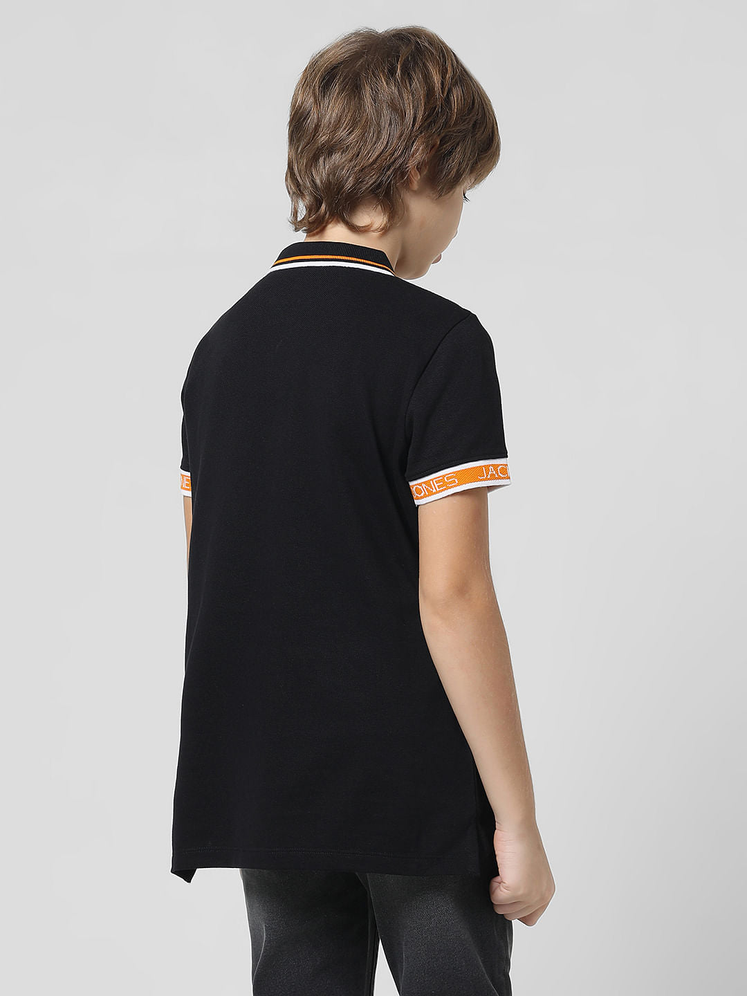 Black Contrast Tipping Polo T-shirt