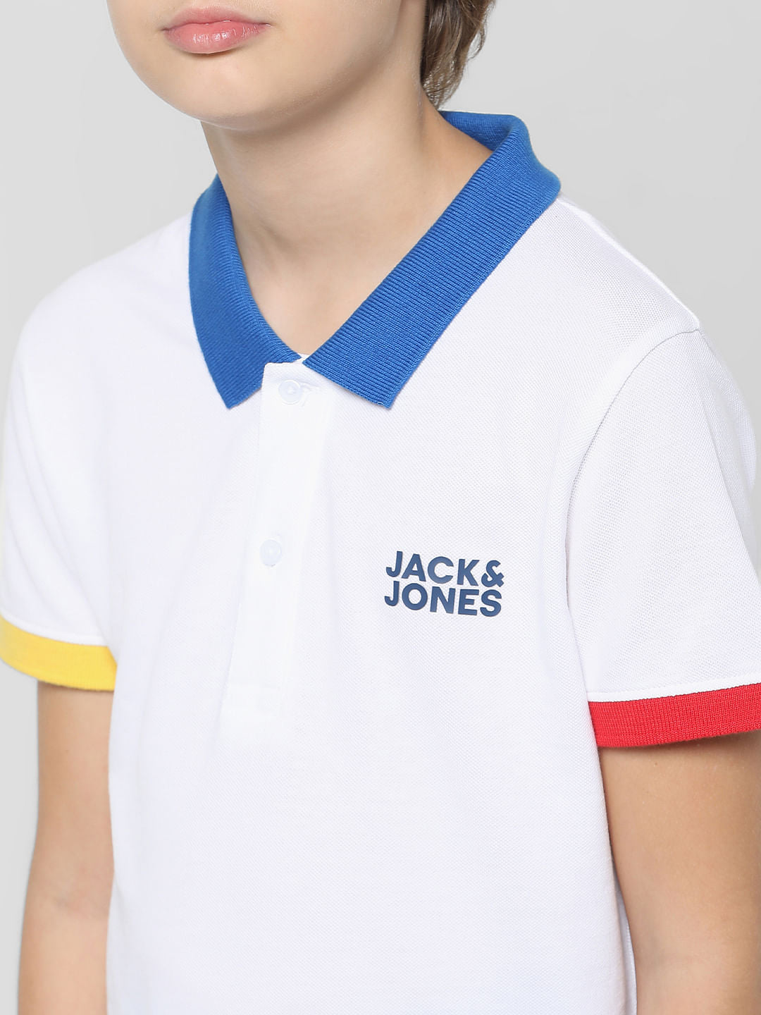 White Contrast Tipping Polo T-shirt