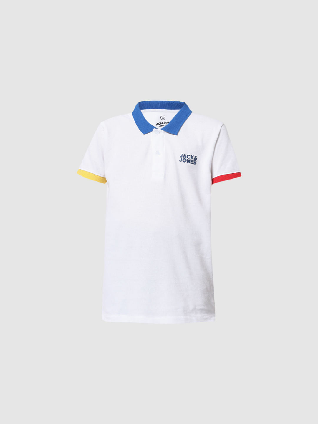 White Contrast Tipping Polo T-shirt