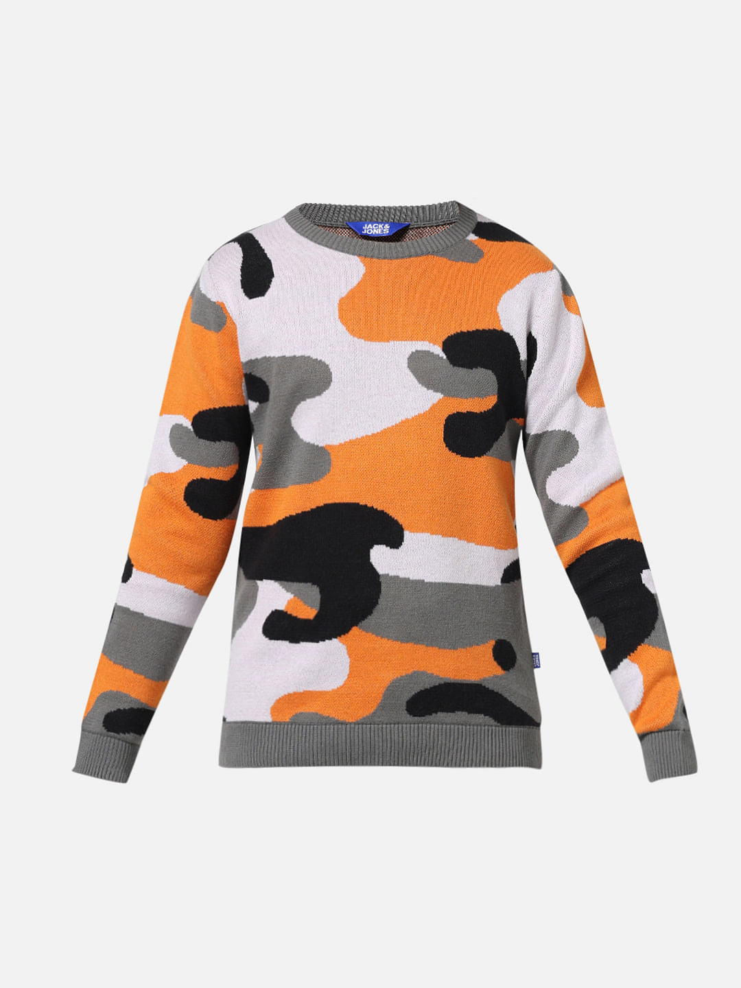 Yellow Jacquard Knit Pullover