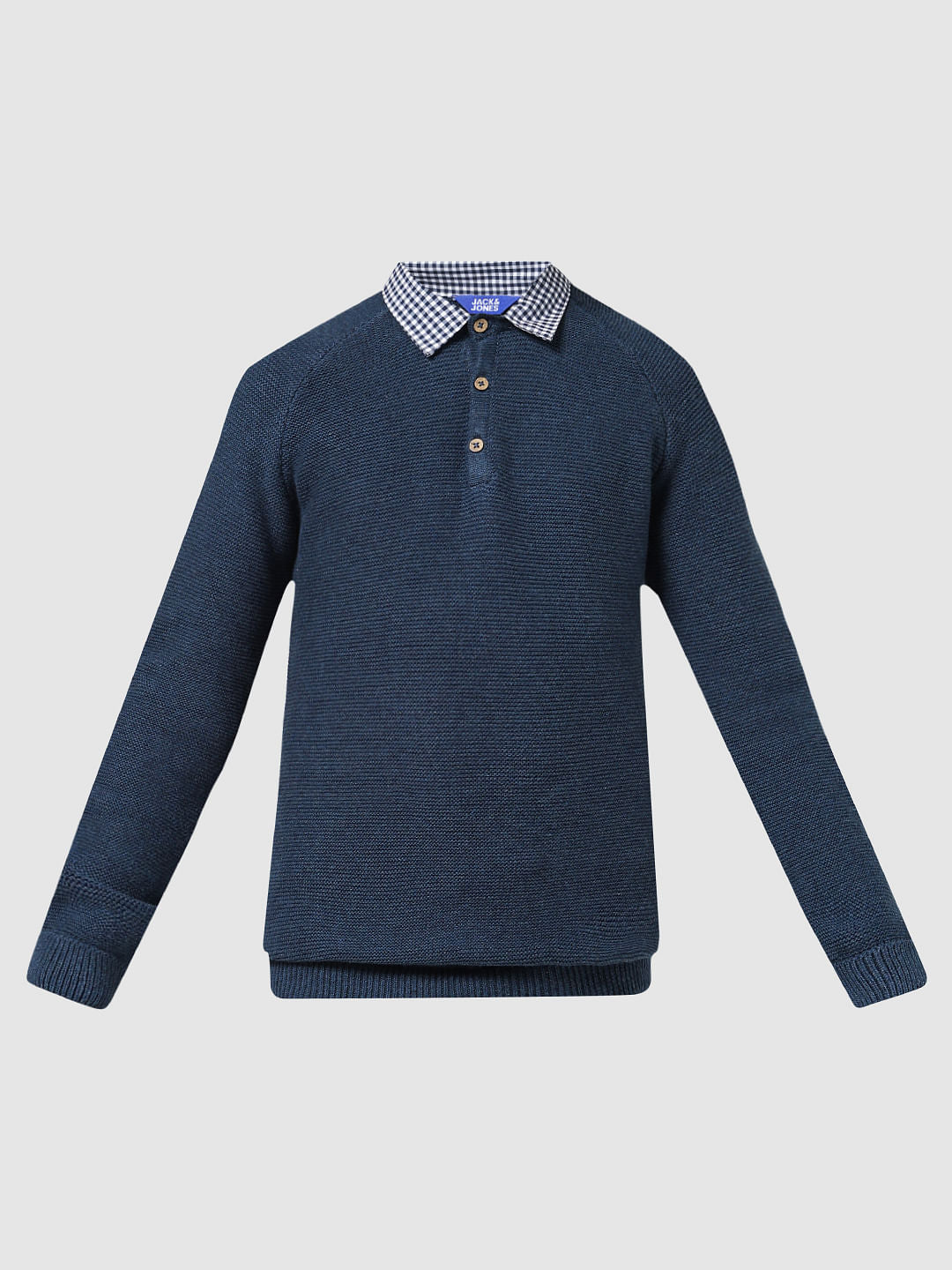 JUNIOR BOYS Dark Blue Knitted Polo