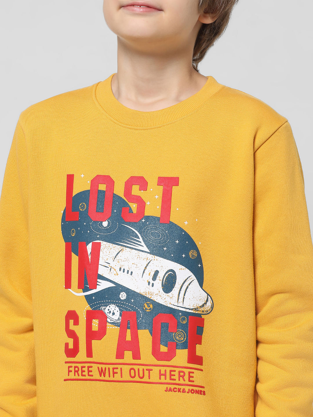 Orange Rocket Print Sweatshirt