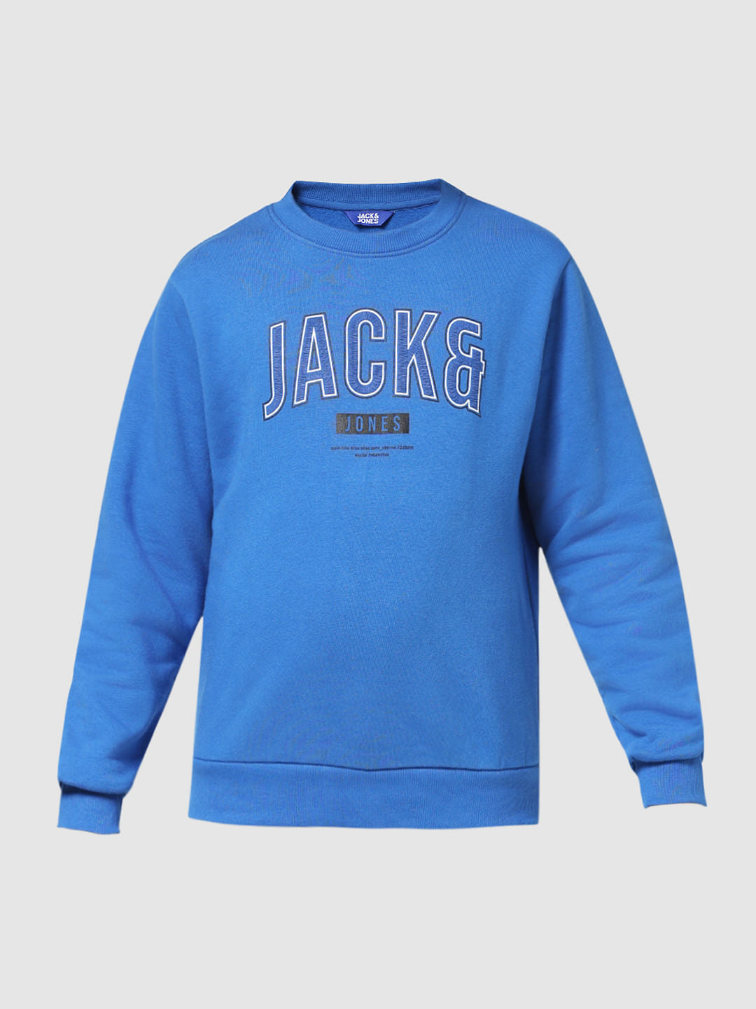 JUNIOR BOYS Blue Logo Print Sweatshirt