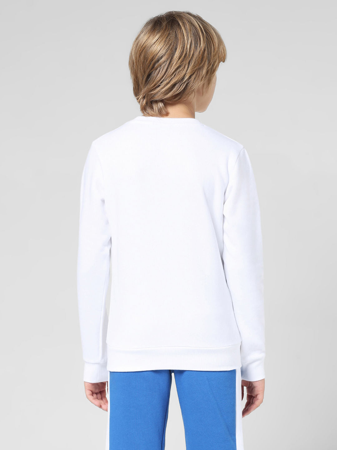 JUNIOR BOYS White Typographic Print Sweatshirt