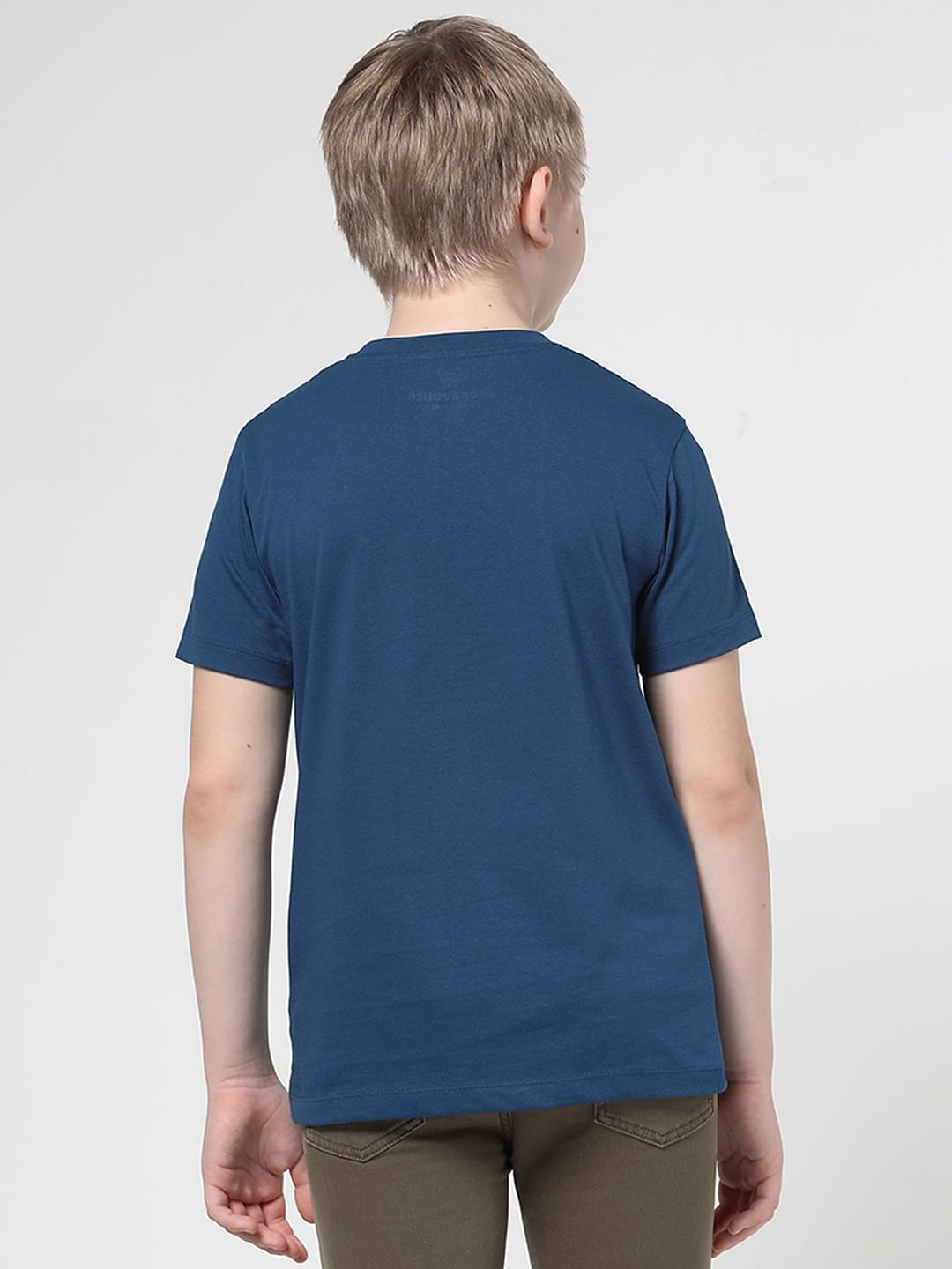 Boys Dark Blue Spray Paint Logo T-shirt
