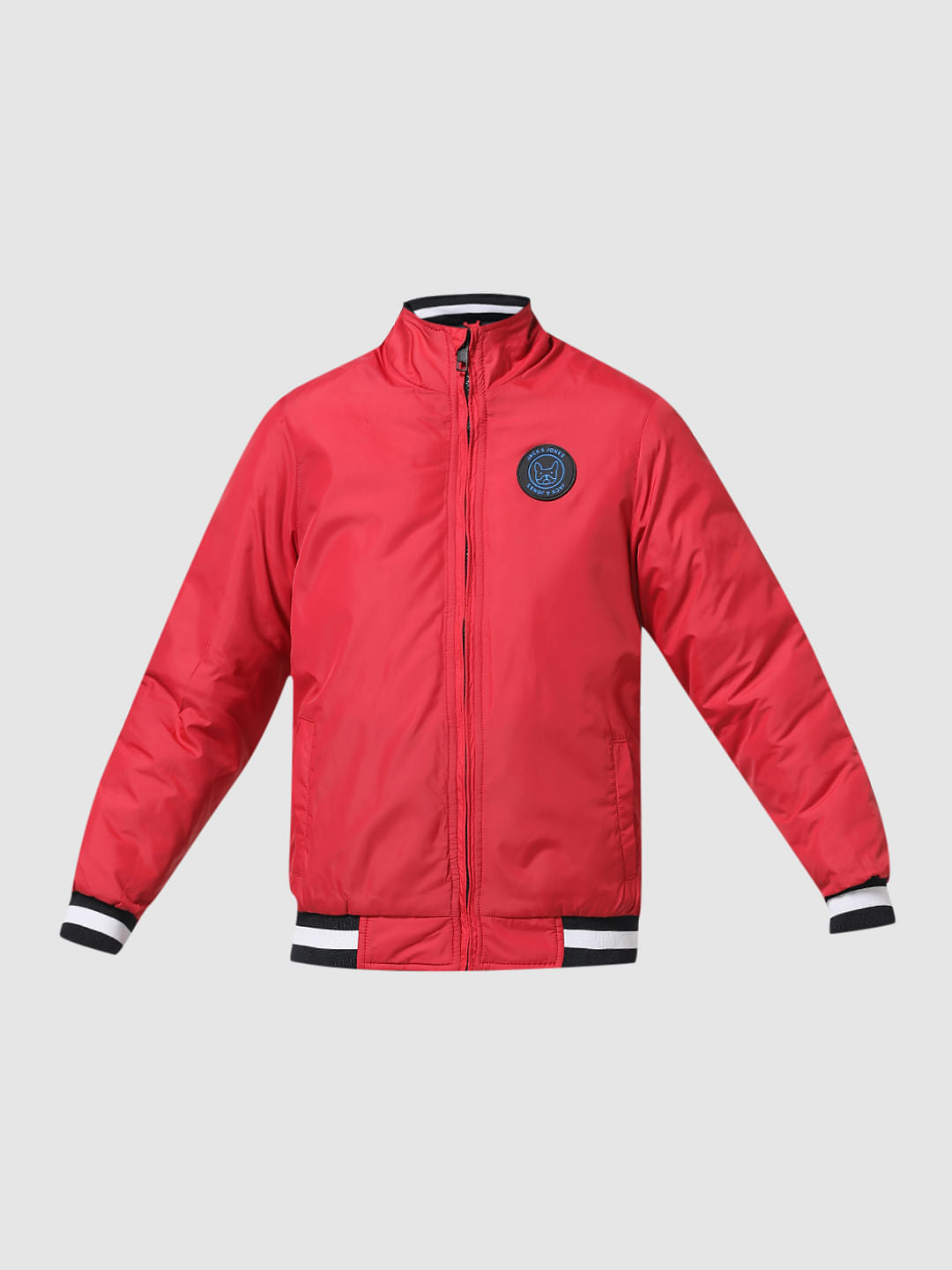 Red Contrast Tipping Jacket