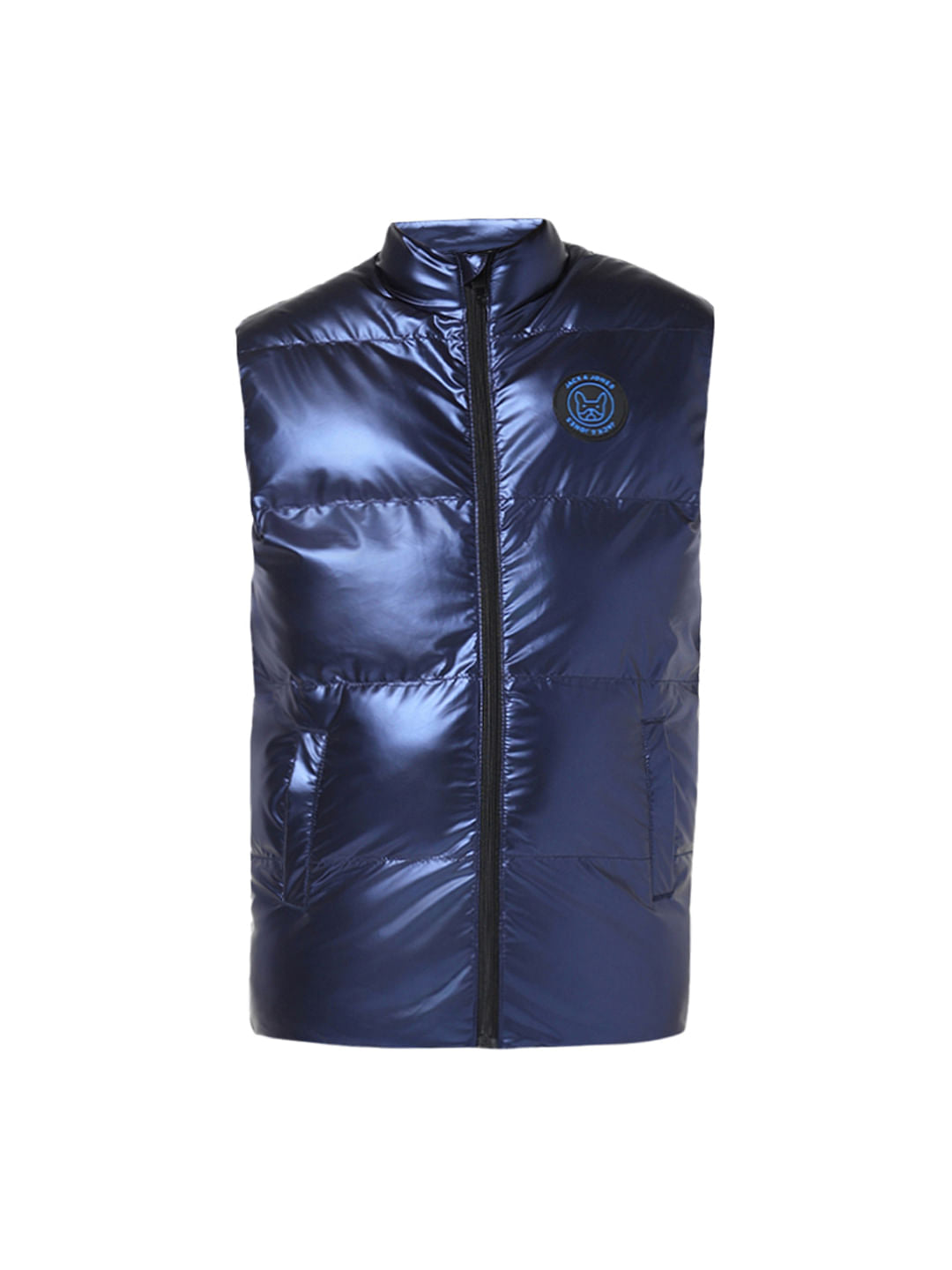JUNIOR BOYS Blue Sleeveless Puffer Jacket