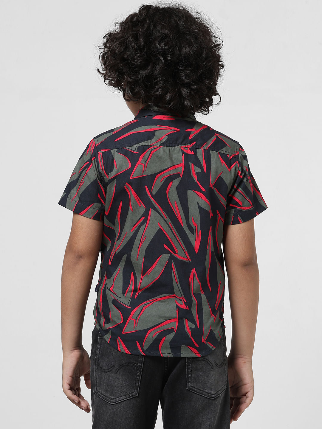 JUNIOR BOYS Blue Space Print Full Sleeves Shirt