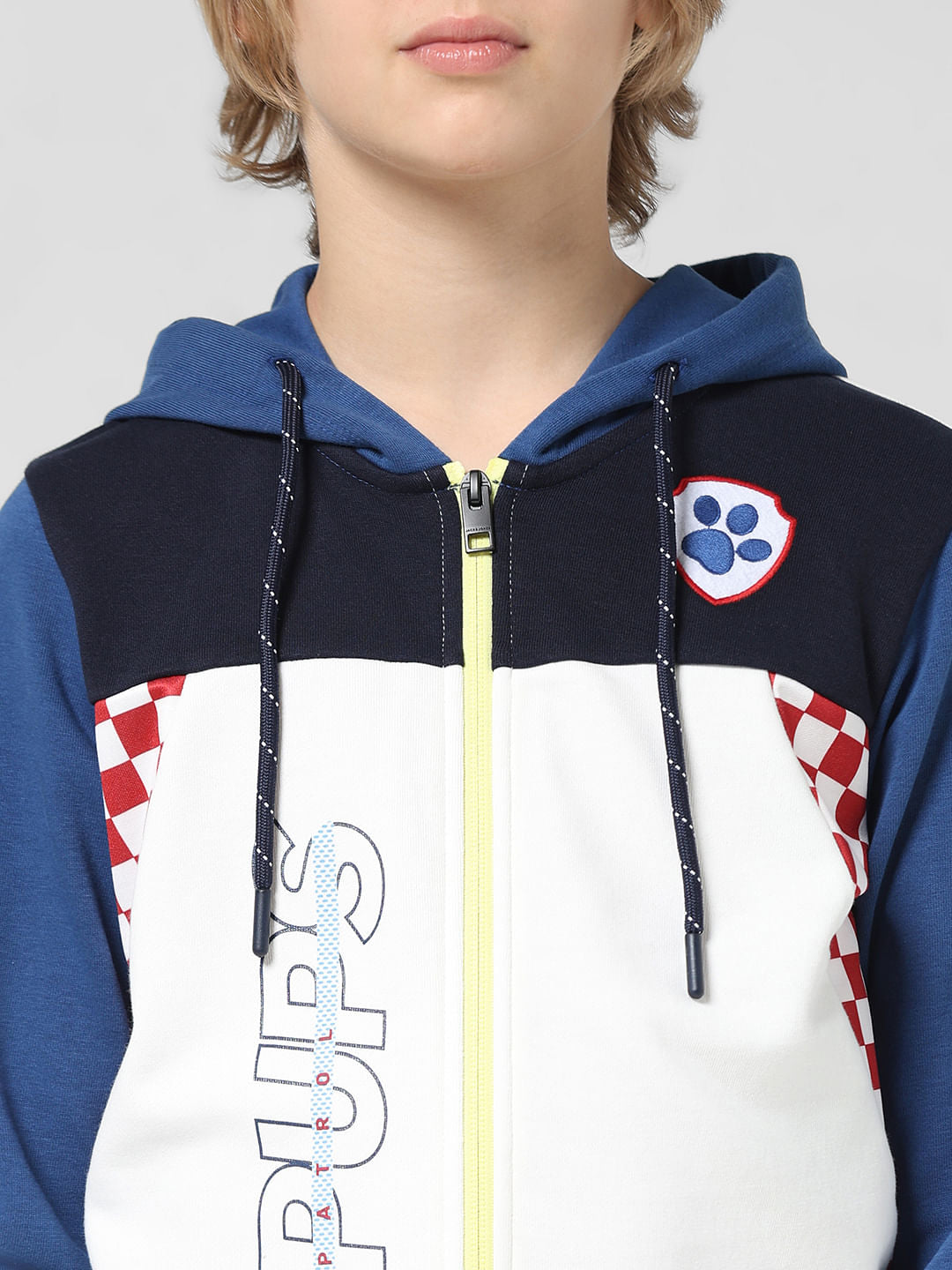 JACK&JONES X PAW PATROL White Colourblocked Hooded Sweatshirt