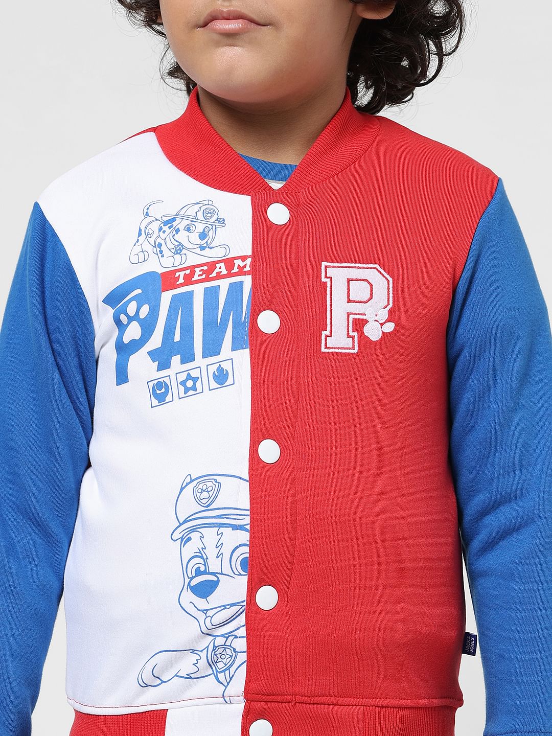 JACK&JONES X PAW PATROL Red Colourblocked Bomber Jacket