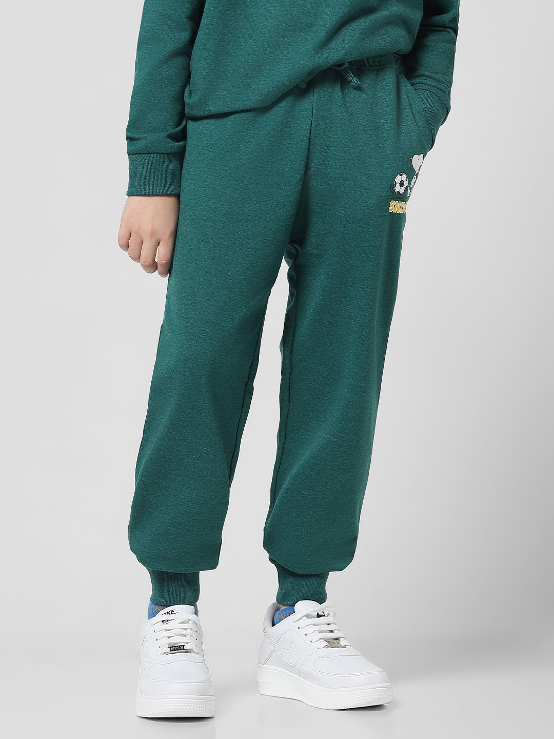 x Peanuts Green Snoopy Print Sweatpants