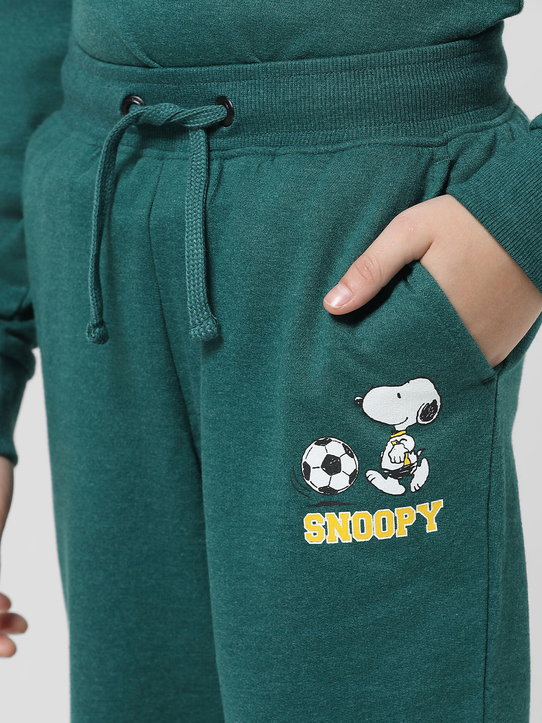 x Peanuts Green Snoopy Print Sweatpants