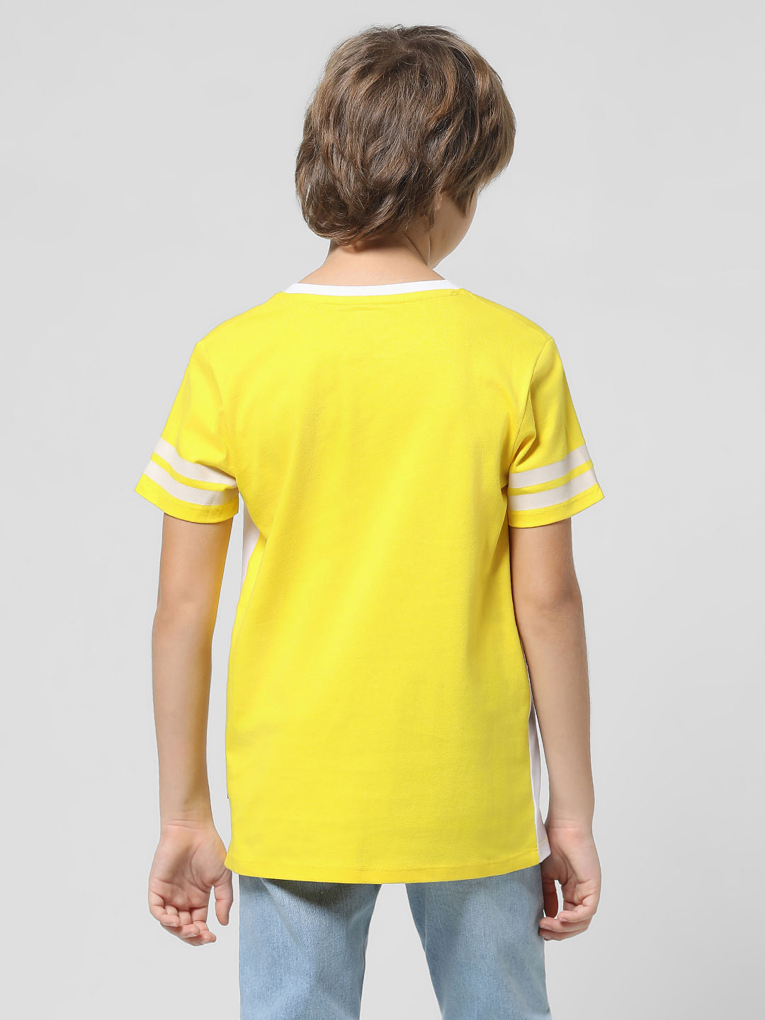 x Pok mon White Colourblocked Crew Neck T-shirt