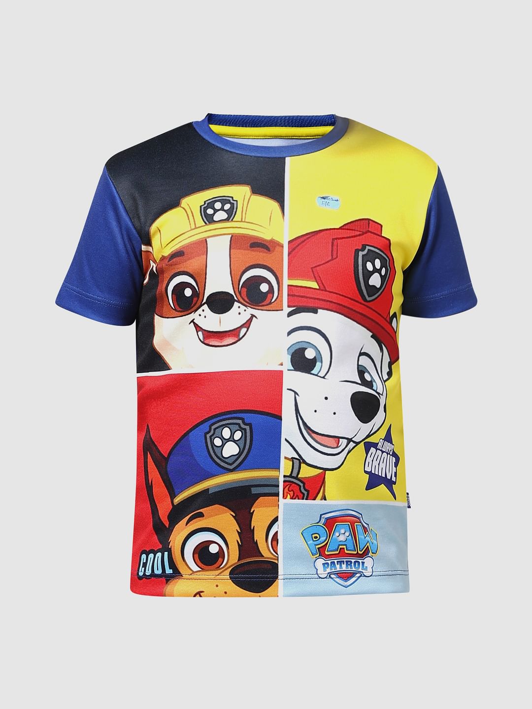 JACK&JONES X PAW PATROL Blue Printed Colourblocked T-shirt