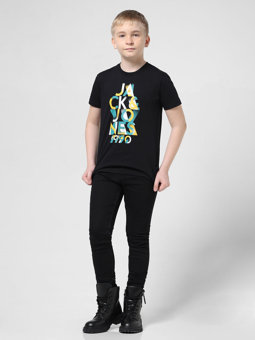 Black Logo Print T-shirt