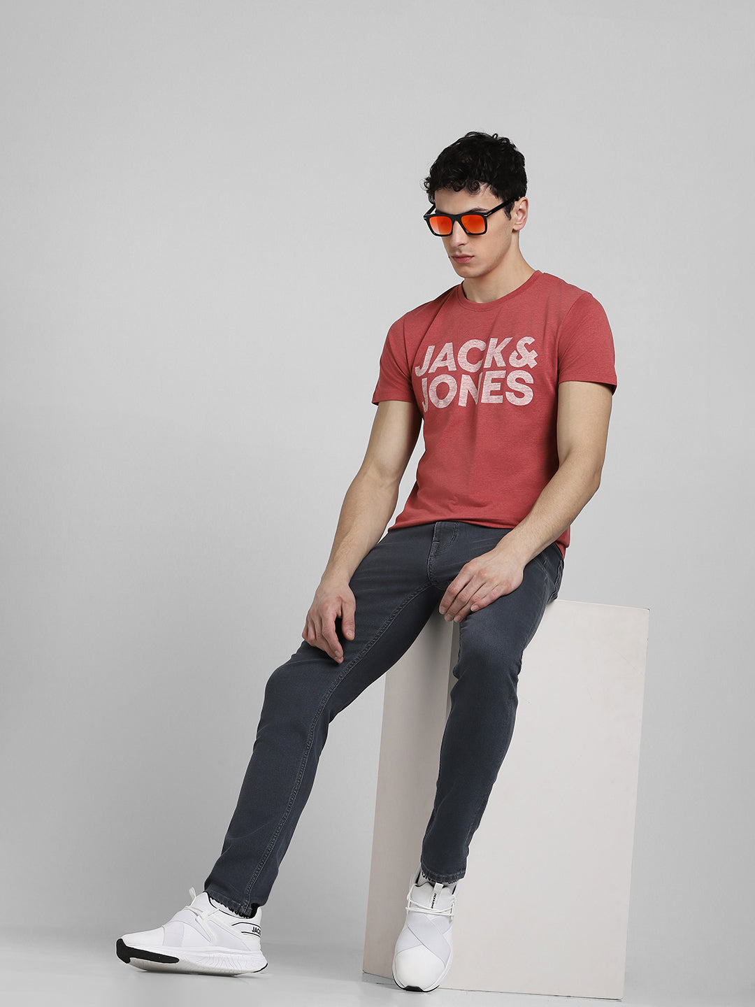 Grey 5 Pocket Glenn Slim Jeans