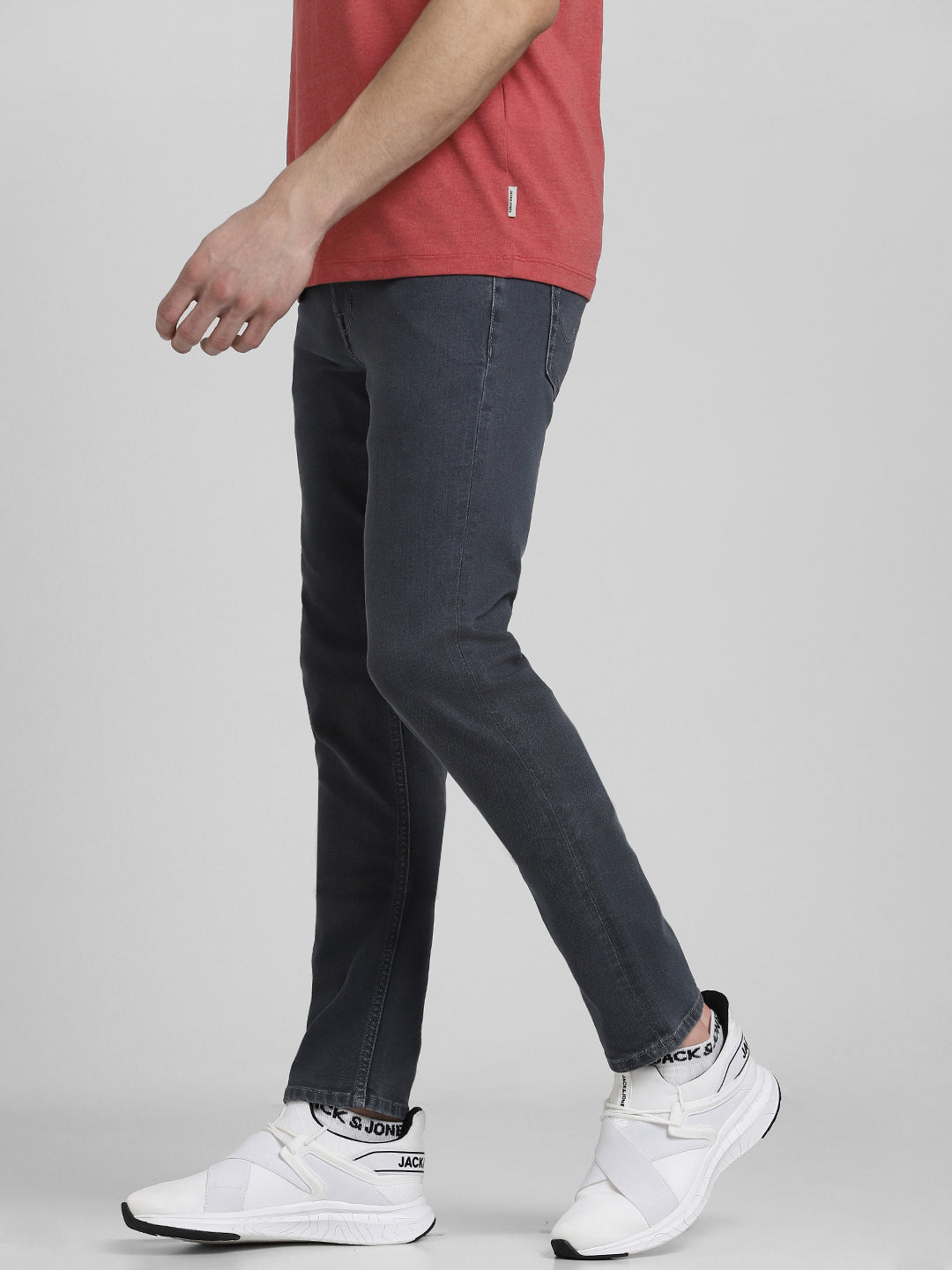 Grey 5 Pocket Glenn Slim Jeans