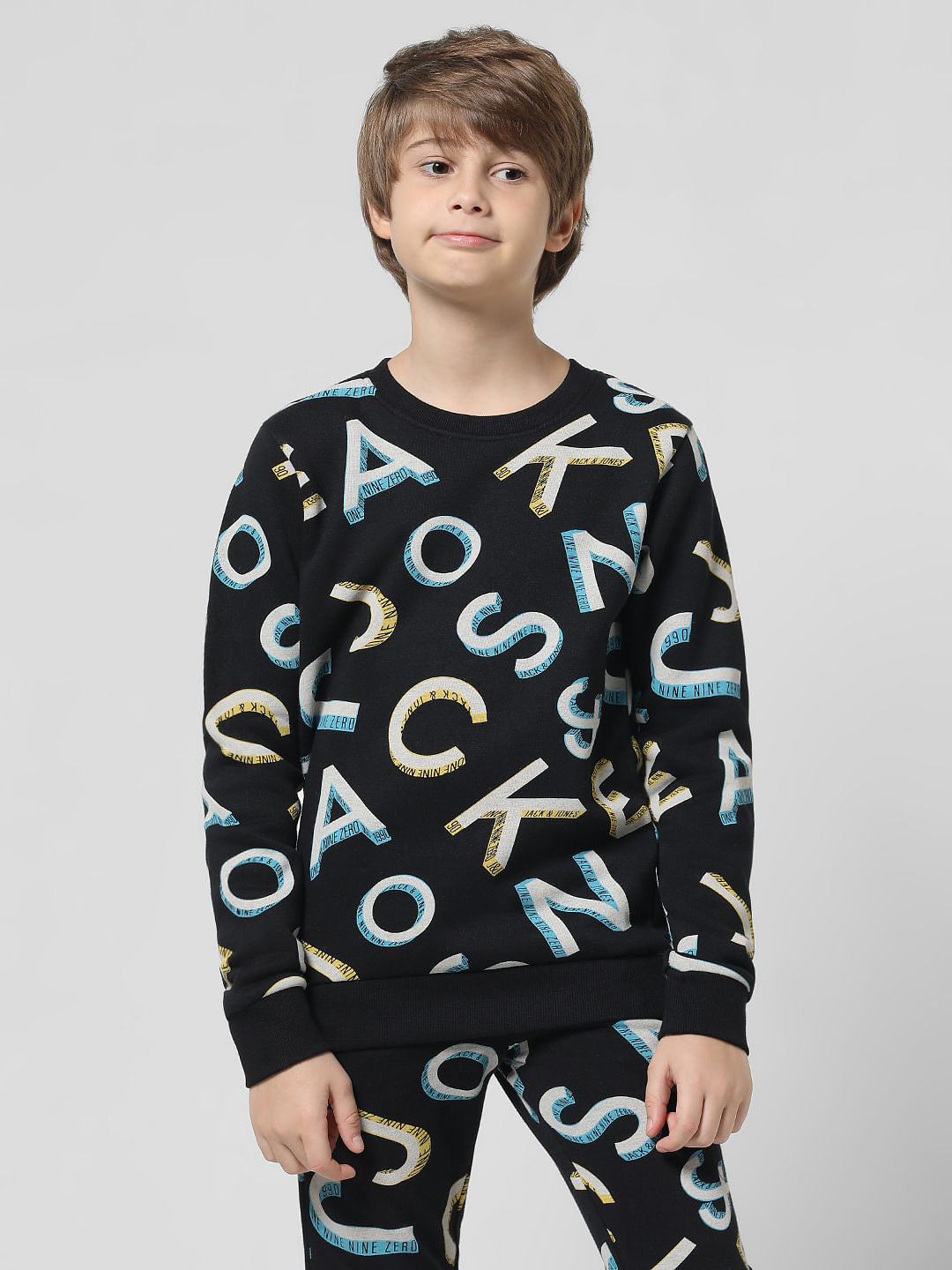 Black Logo Print Sweatshirt
