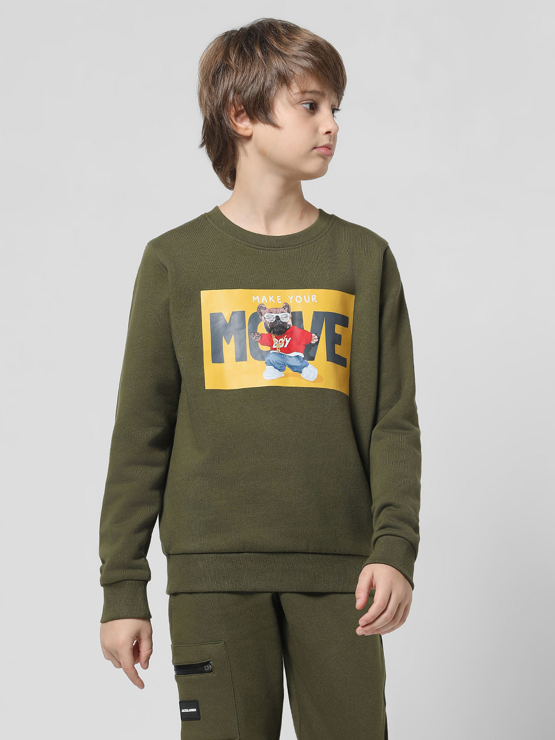 Green Doggo Print Sweatshirt