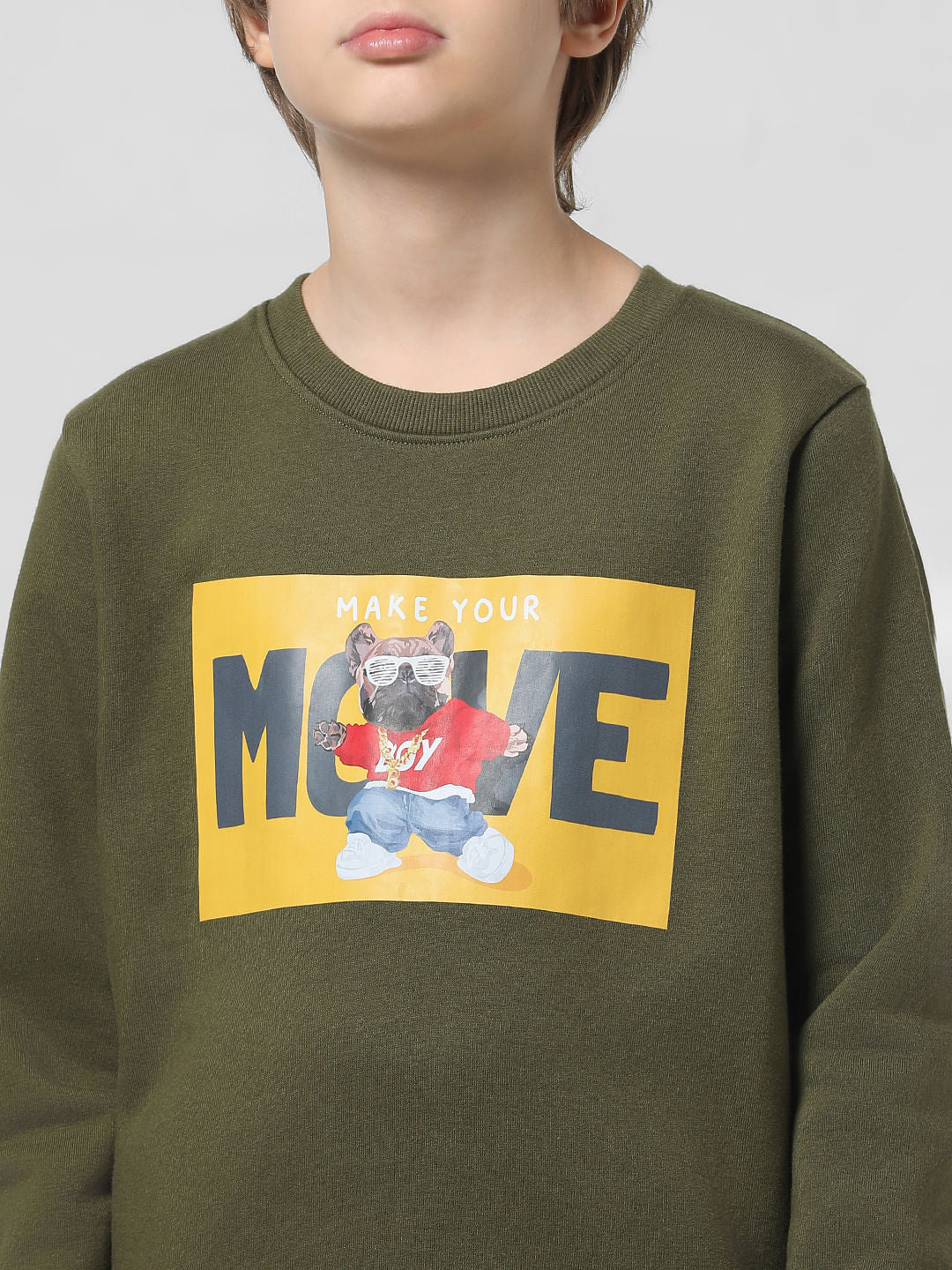 Green Doggo Print Sweatshirt