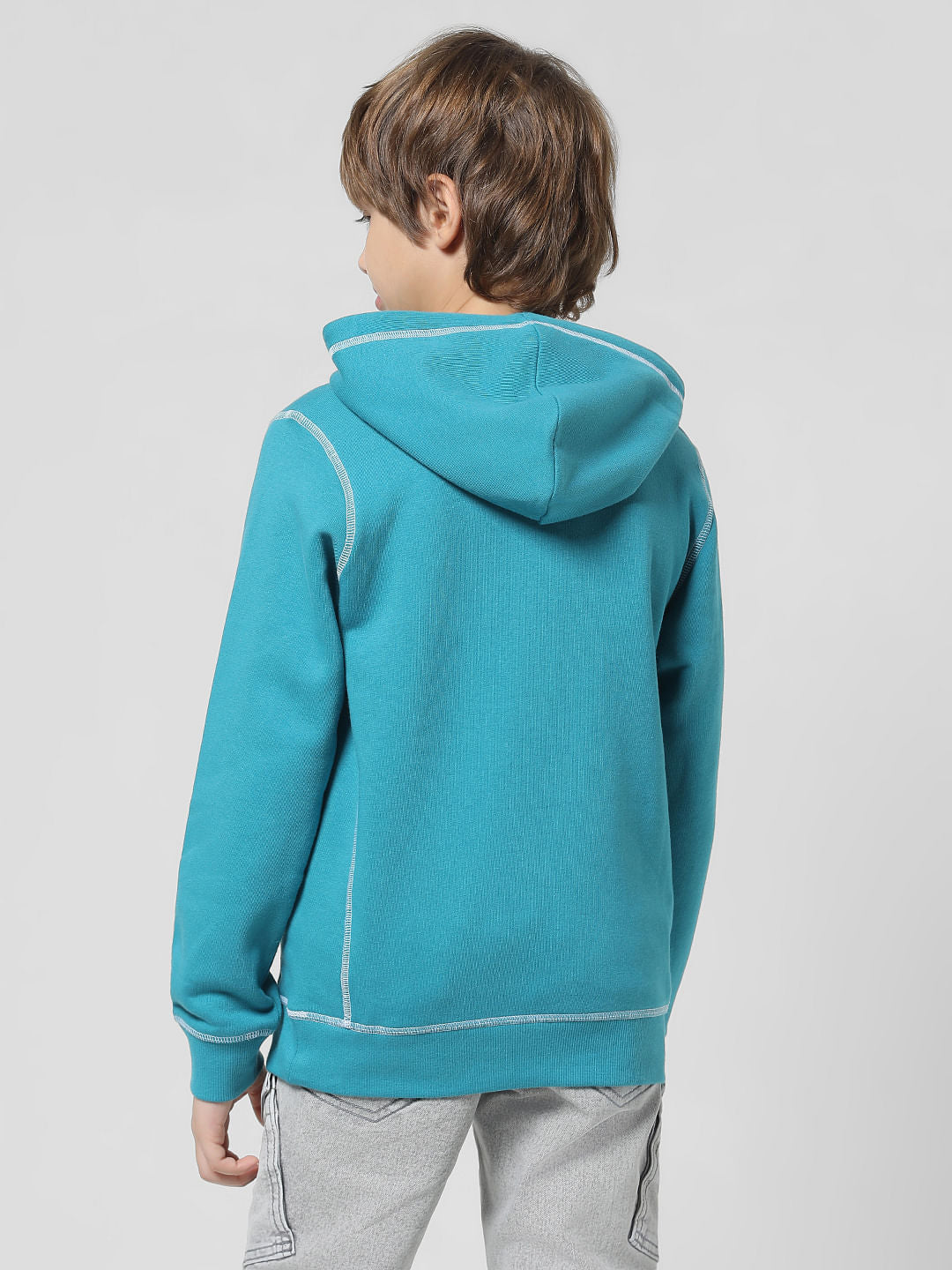 Blue Hooded Sweatshirt