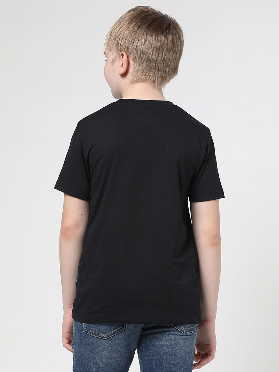 Boys Black Foil Branding T-shirt