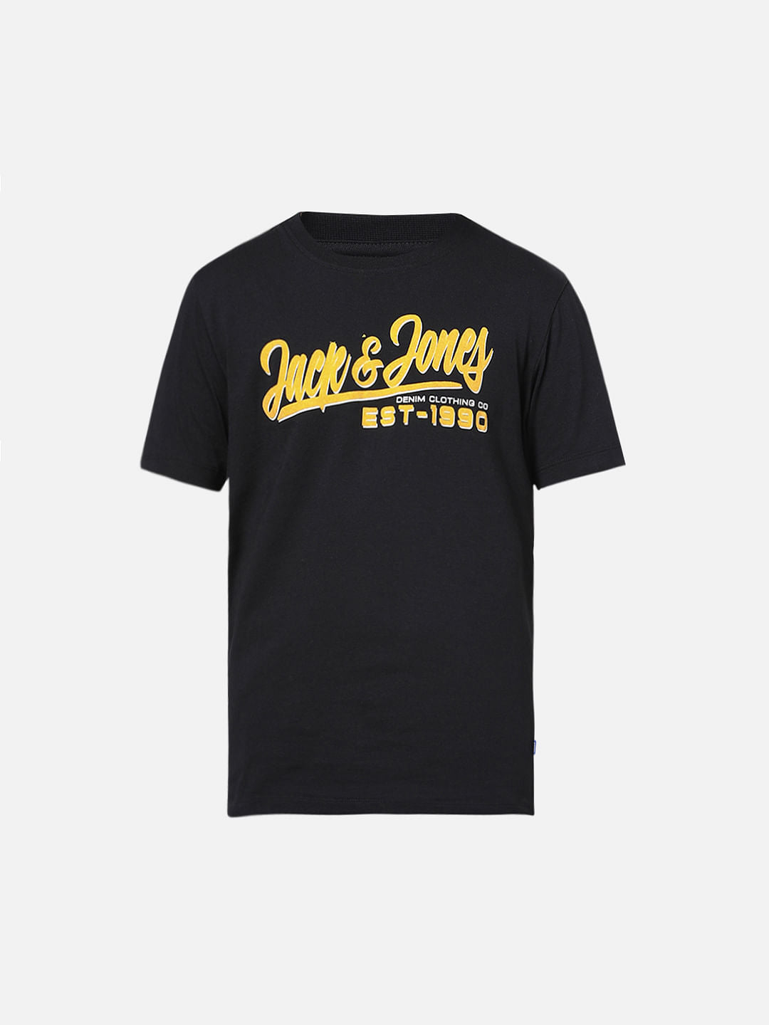 Boys Black Foil Branding T-shirt