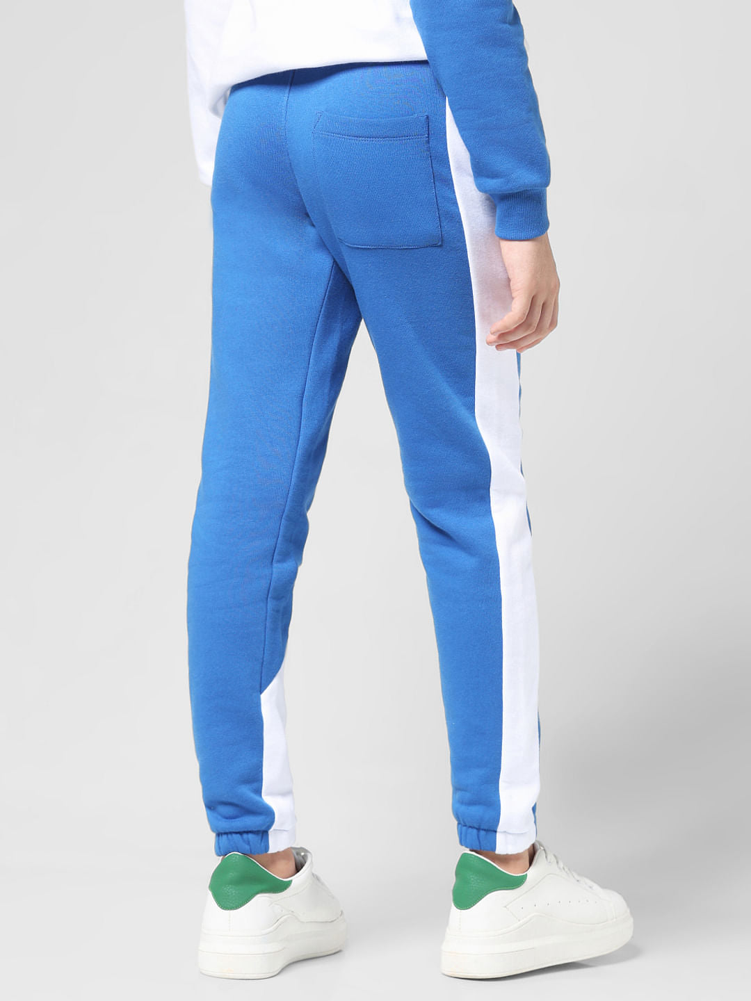 JUNIOR BOYS Blue Colourblocked Co-ord Set Sweatpants