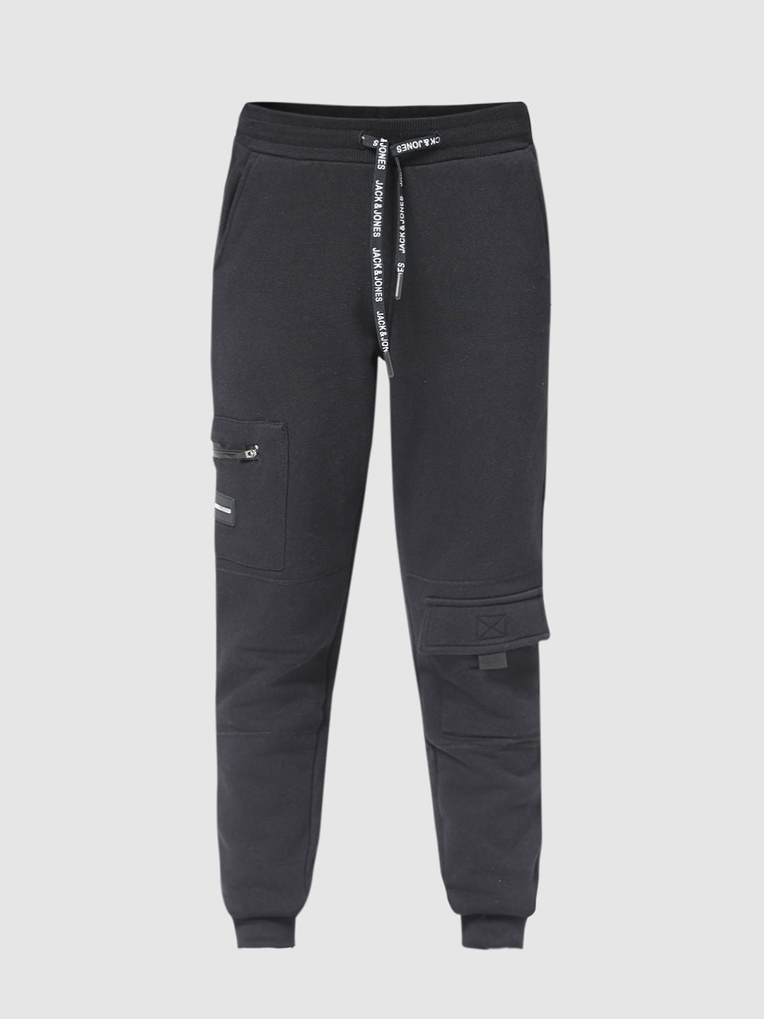 JUNIOR BOYS Black Utility Co-ord Set Sweatpants