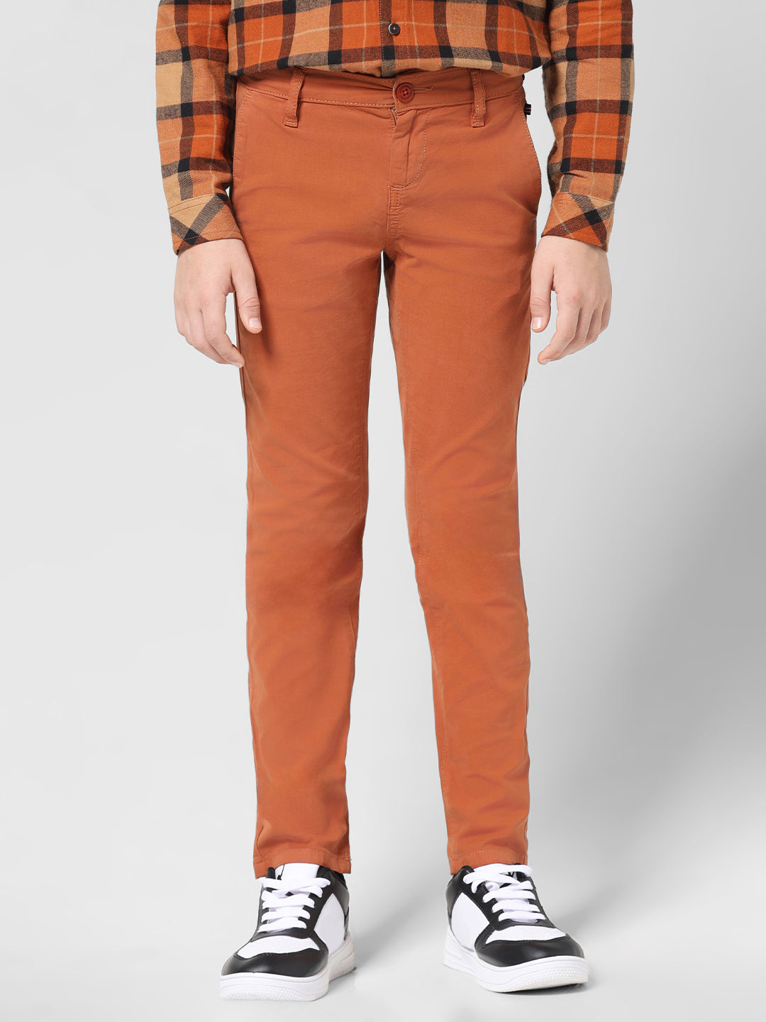 JUNIORS Green Regular Fit Trousers