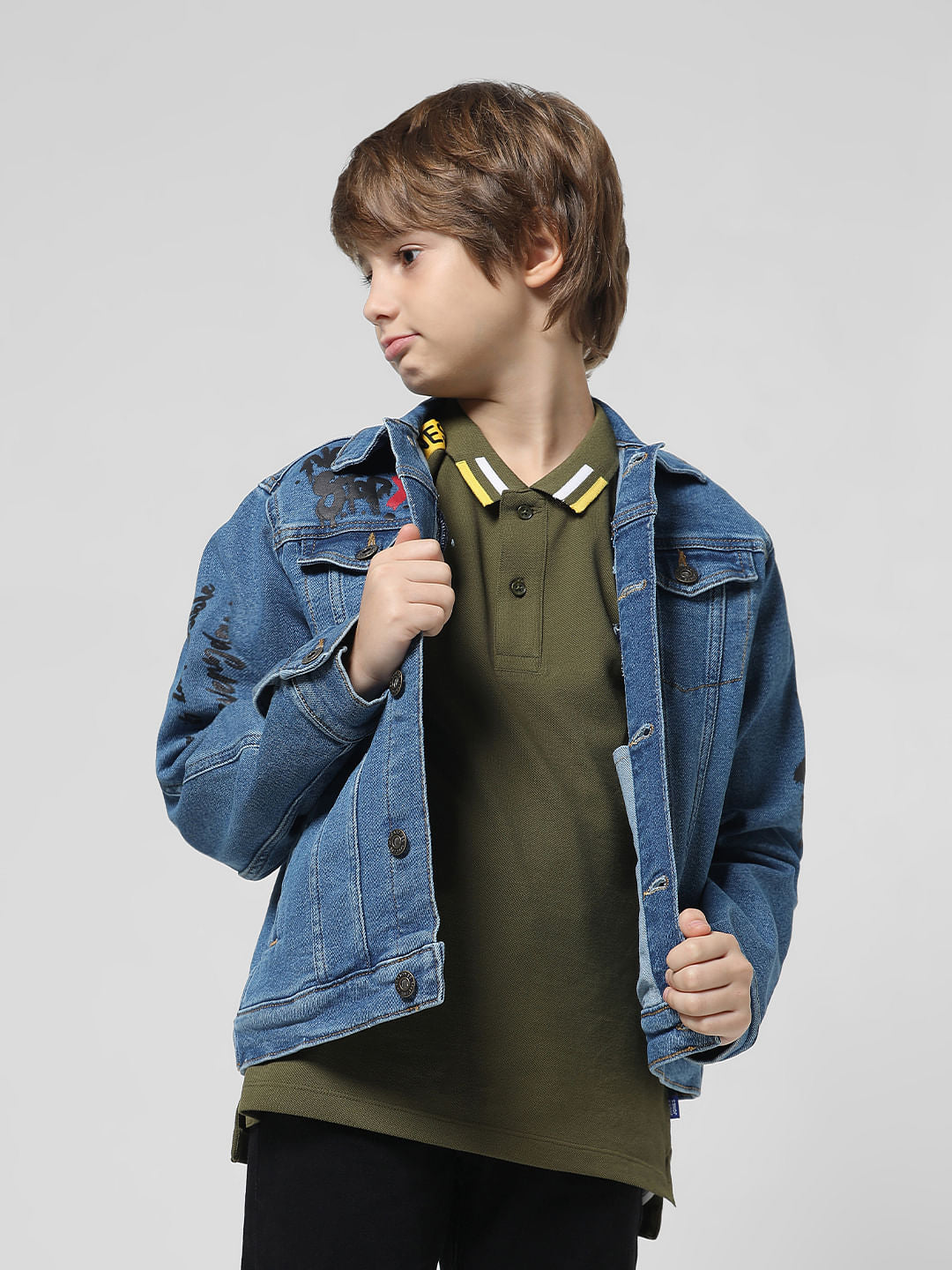 Green Contrast Tipping Polo T-shirt