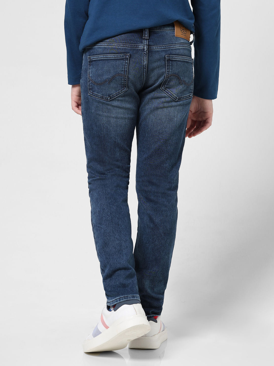 JUNIOR BOYS Blue Mid Rise Clark Regular Fit Jeans