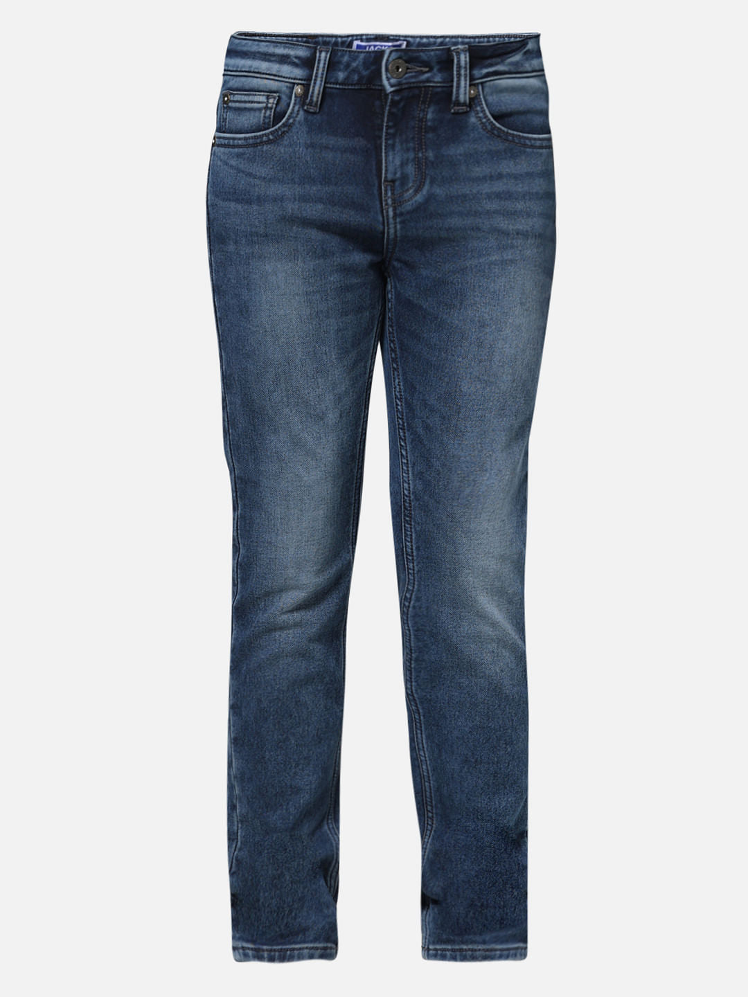 JUNIOR BOYS Blue Mid Rise Clark Regular Fit Jeans