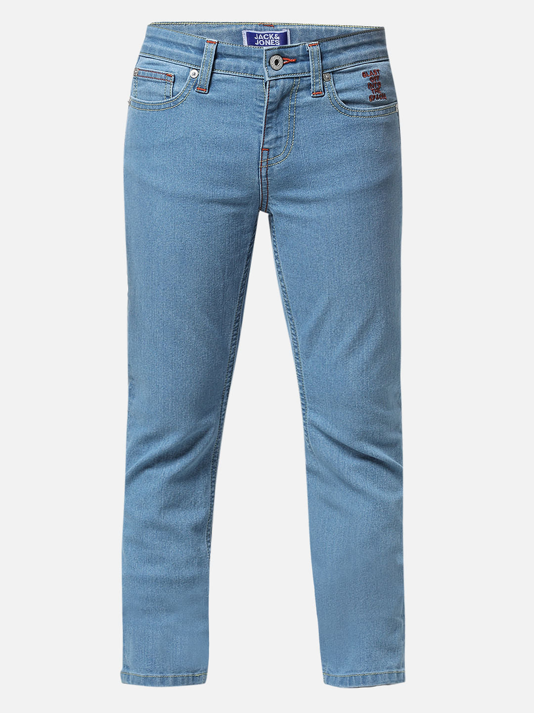 Boys Blue Mid Rise Clark Regular Fit Jeans