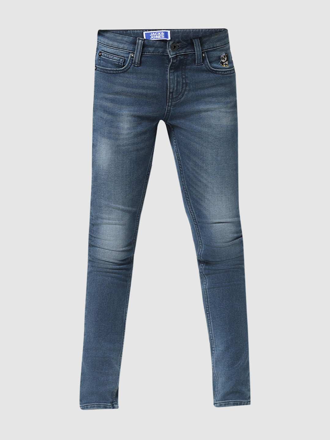 JUNIOR BOYS Dark Blue Washed Glenn Slim Fit Jeans