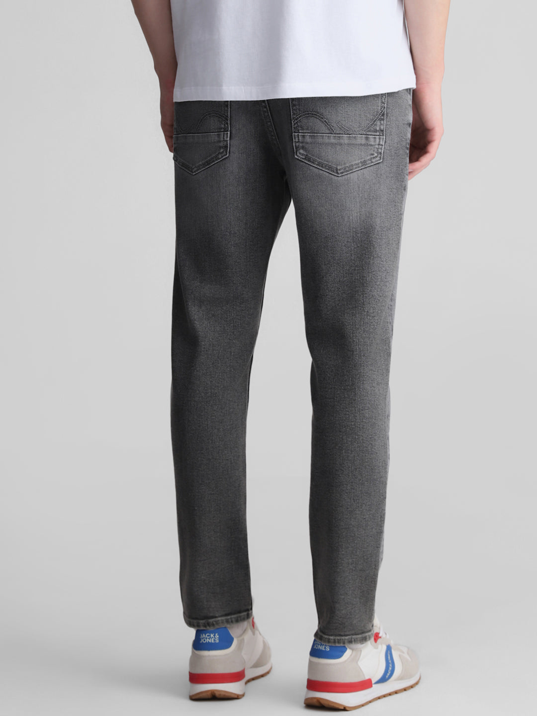 Grey Washed Cropped Jeans