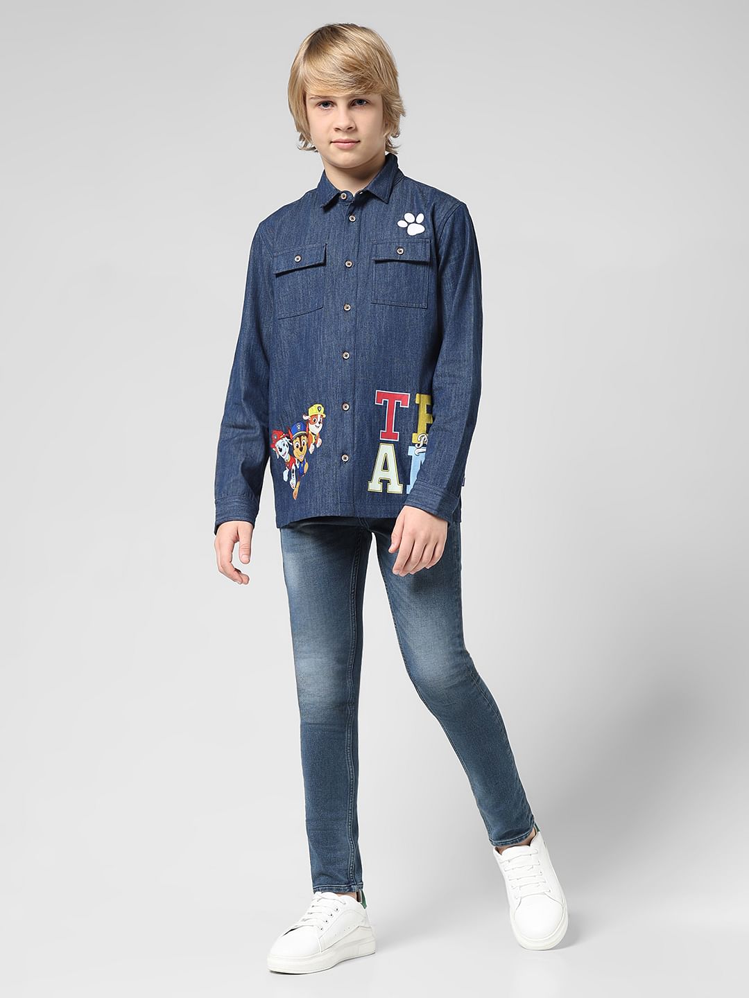 JACK&JONES X PAW PATROL Dark Blue Denim Shirt