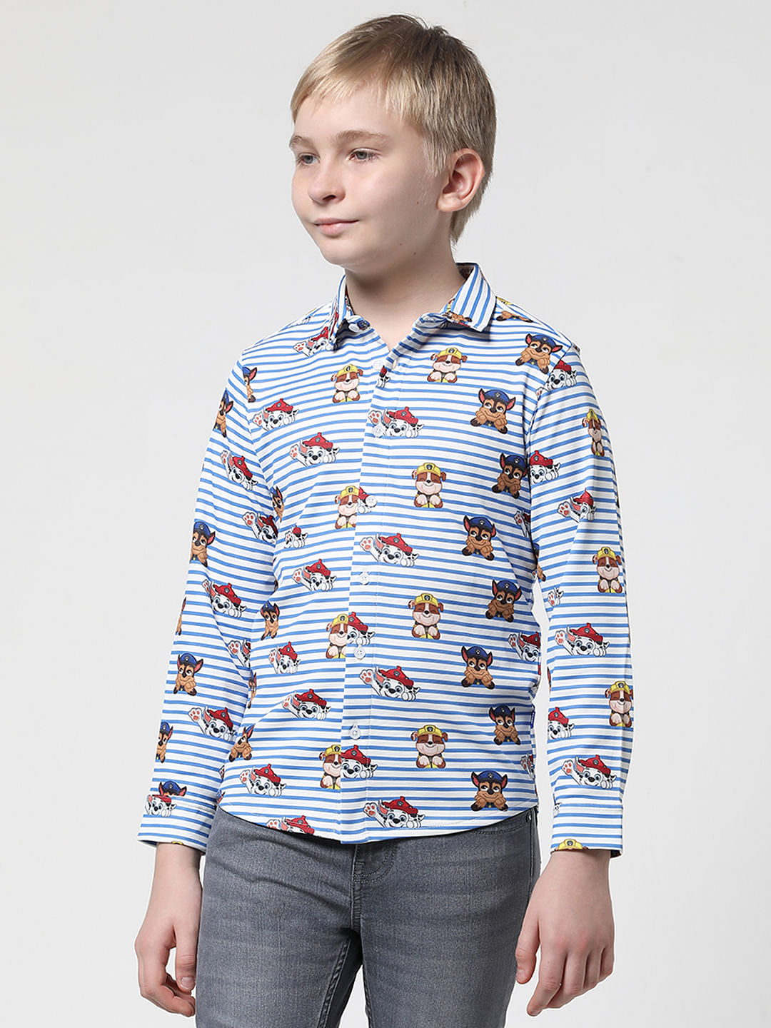 JACK&JONES X PAW PATROL Light Blue Striped Shirt