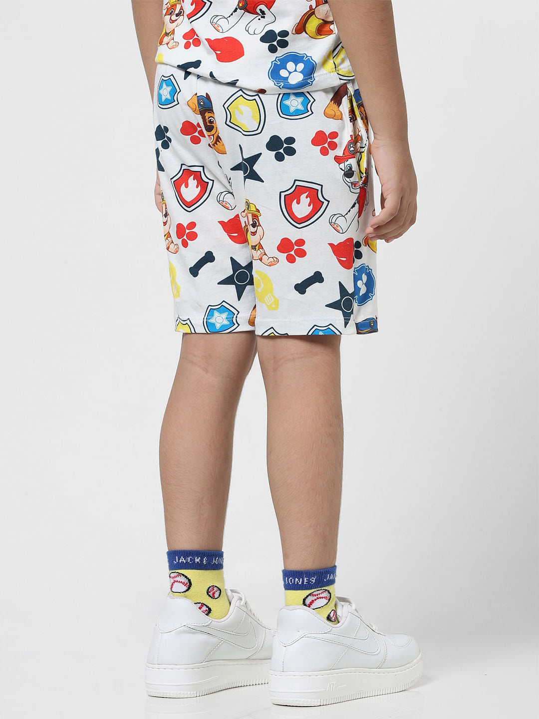 JACK&JONES X PAW PATROL White All Over Print Bermuda Shorts
