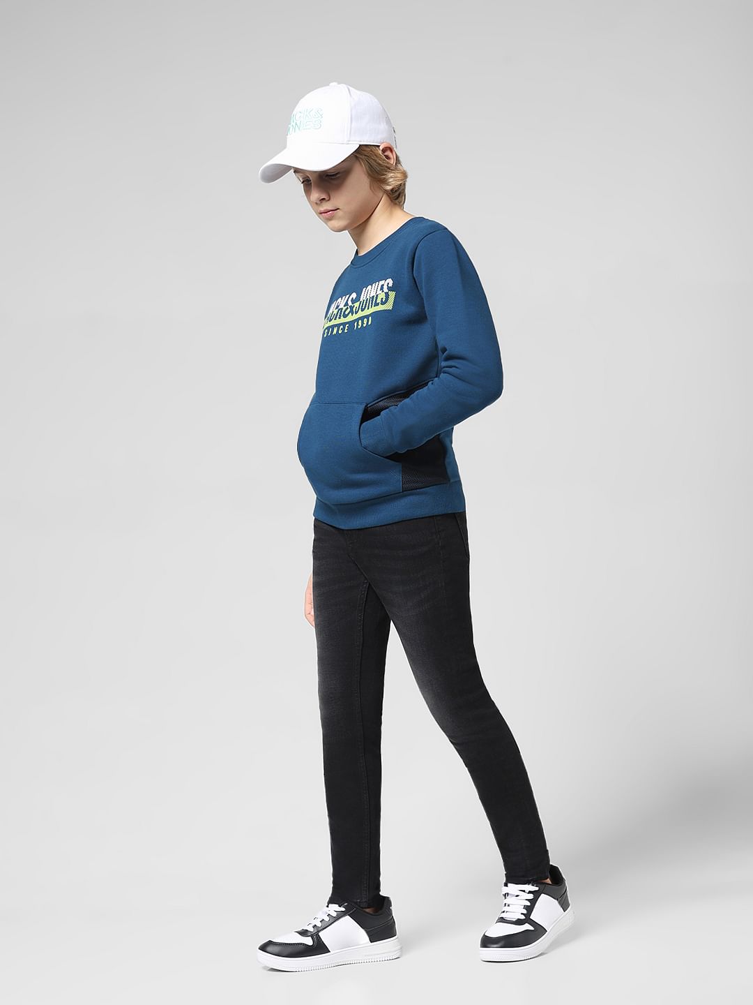 JUNIOR BOYS Black Glenn Slim Fit Jeans