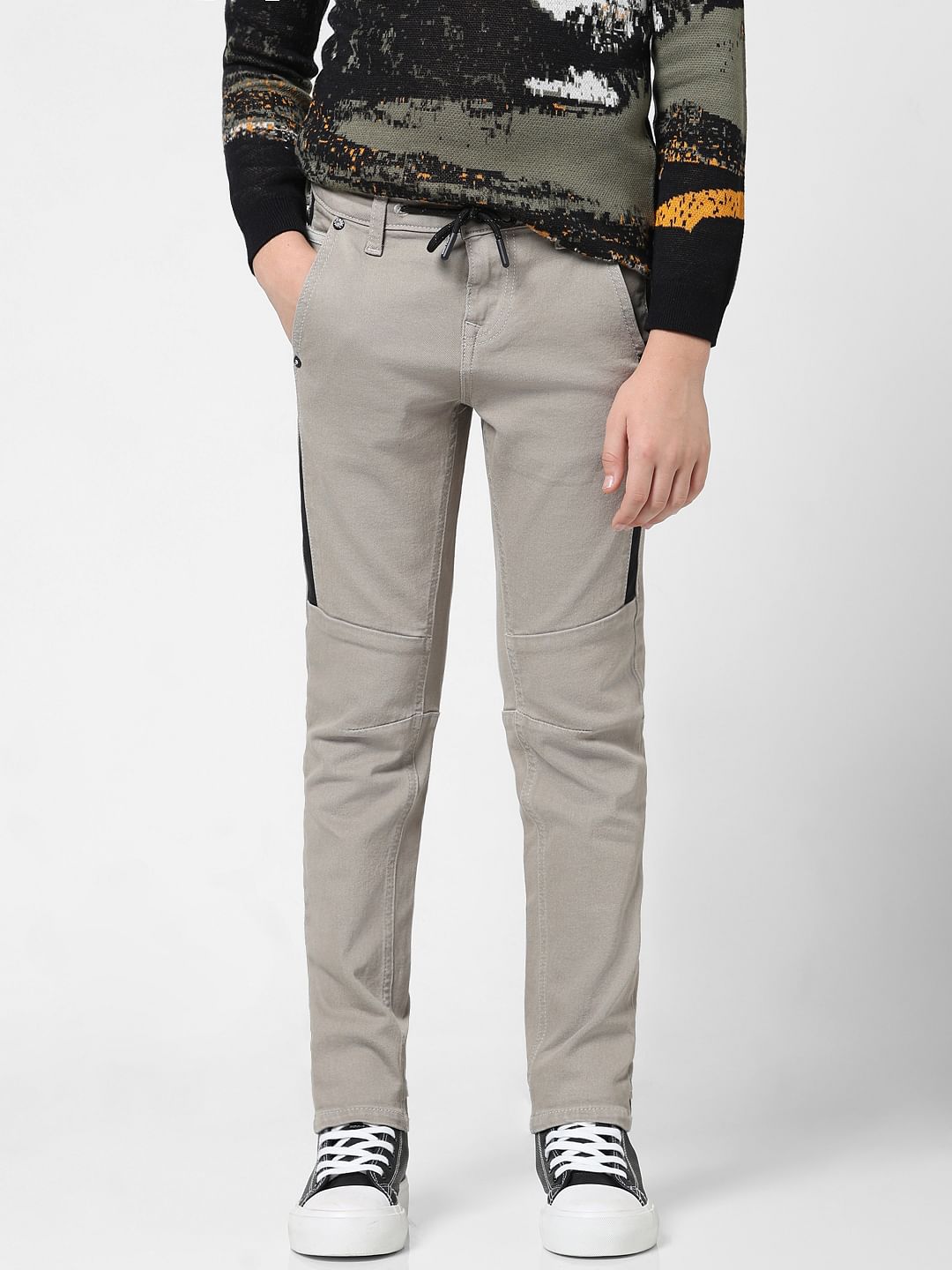 JUNIOR BOYS Beige 5 Pocket Casual Pants