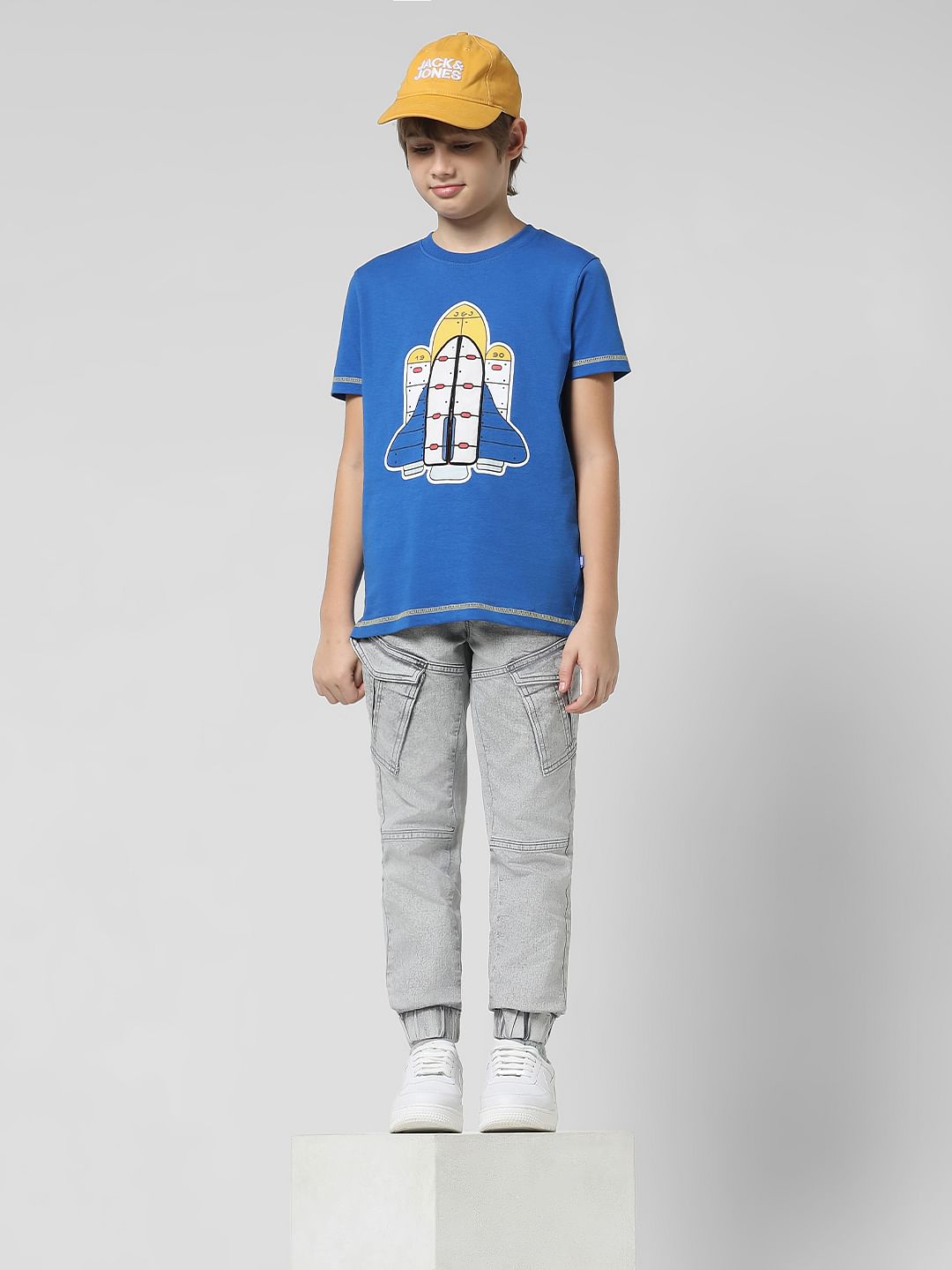 Light Grey Mid Rise Washed Joggers