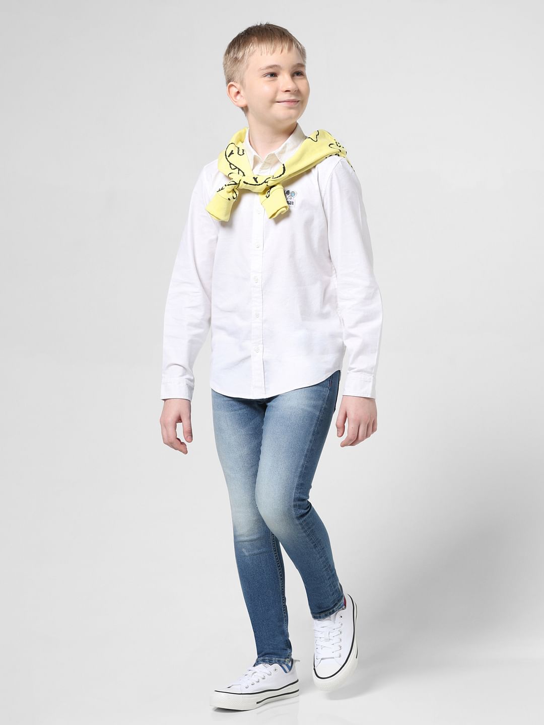 Blue Mid Rise Washed Glenn Slim Jeans