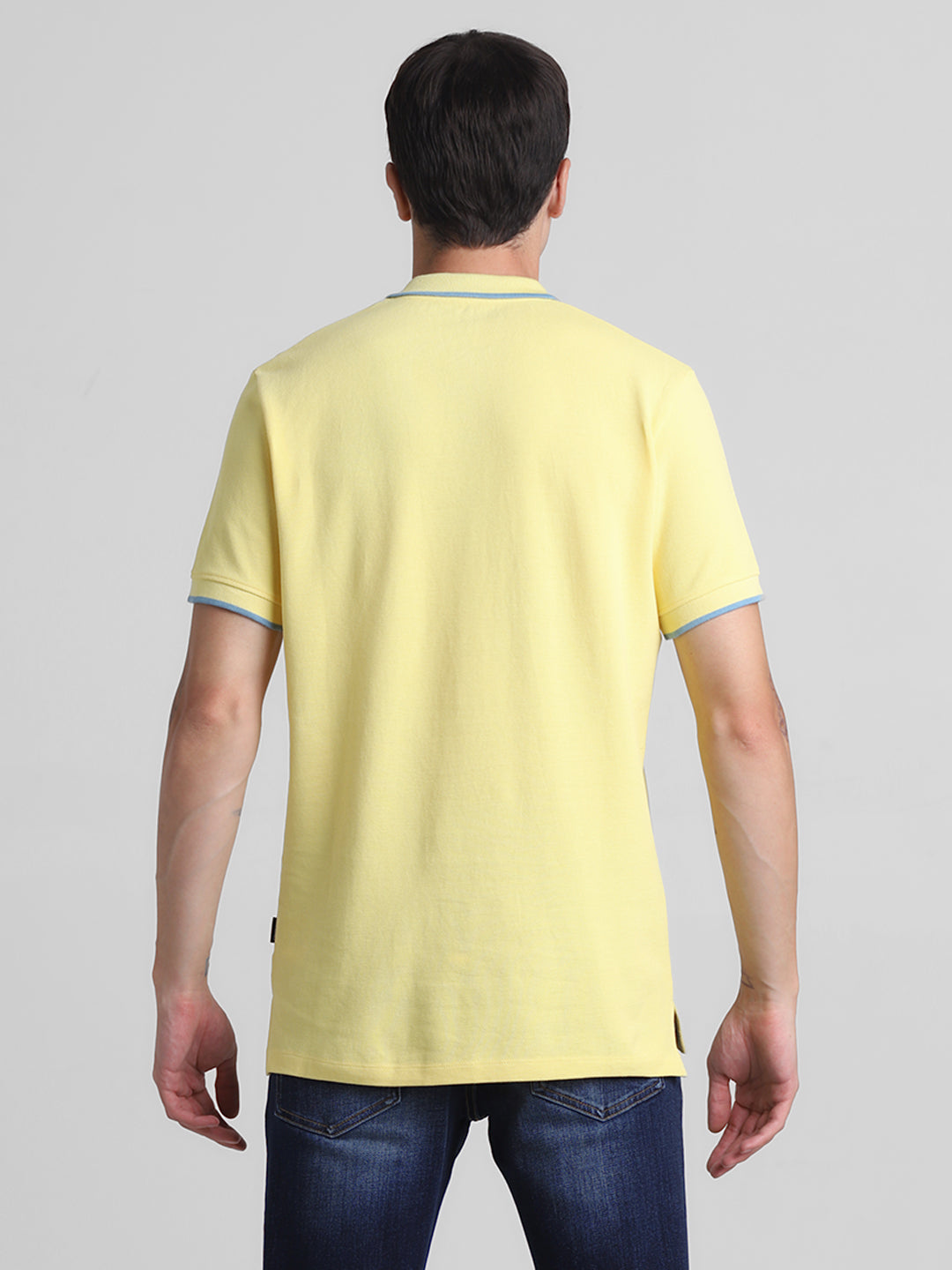 Yellow Contrast Tipping Polo