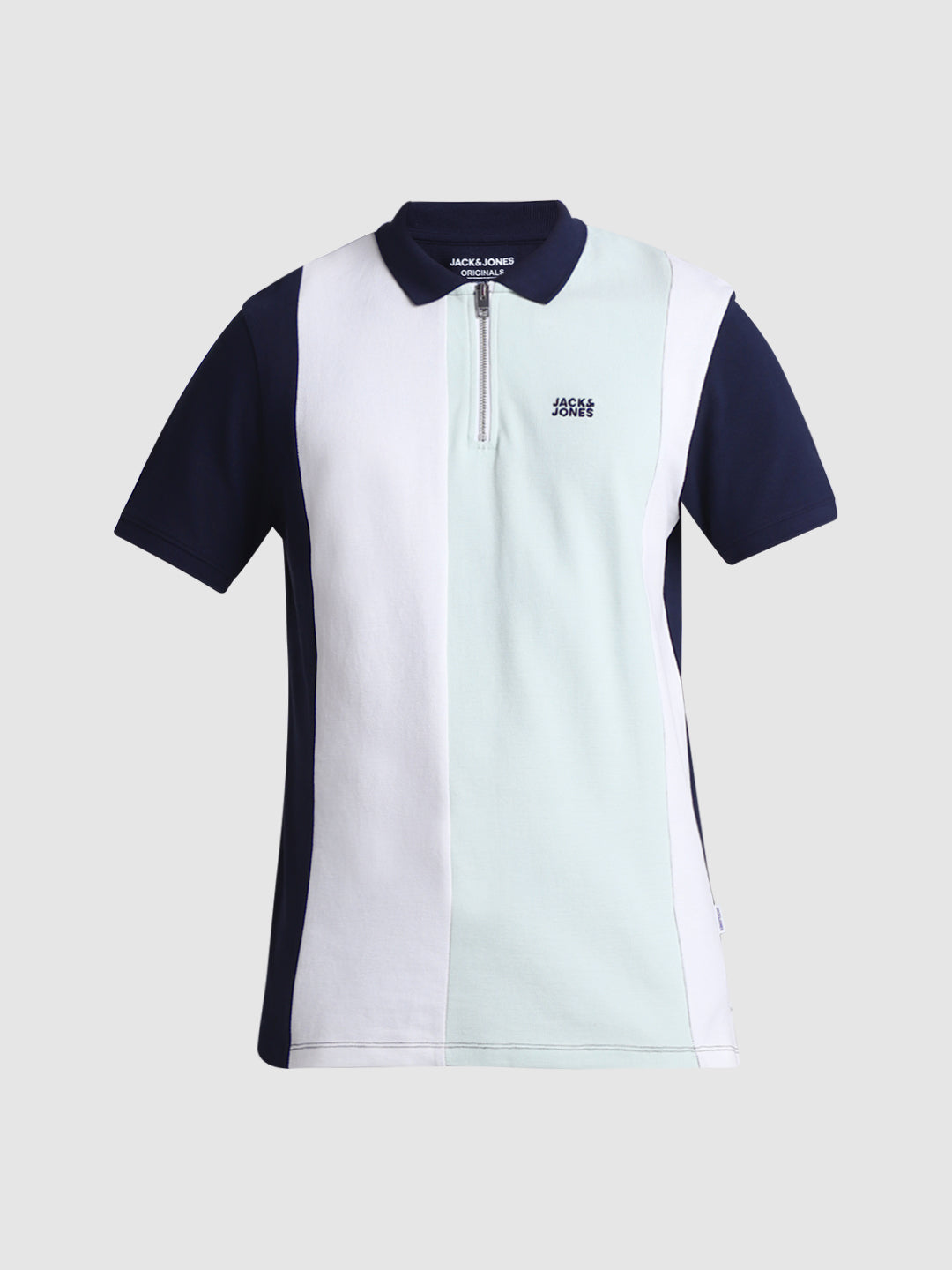 Colourblocked Zip Detail Polo