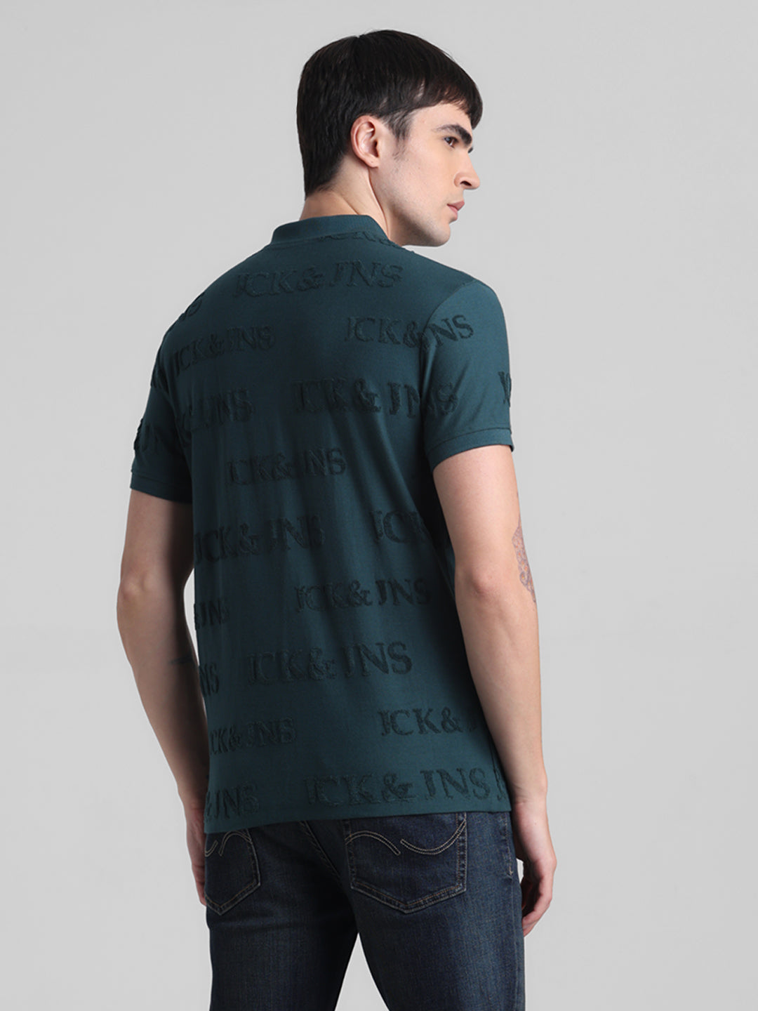 Green Embossed Logo Polo